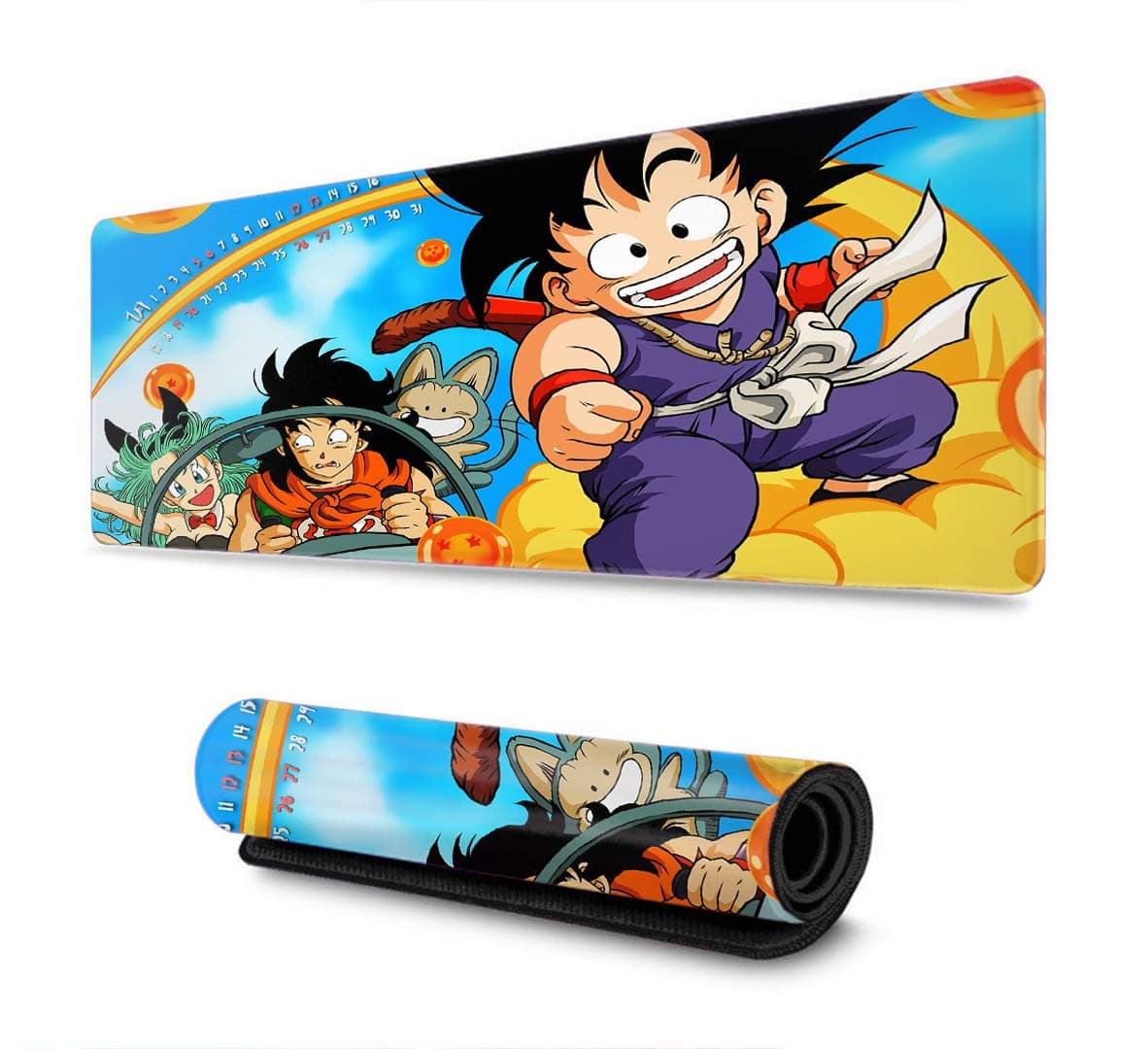 Extended Size Professional Gaming Mouse Pad Mousepad Waterproof Non-Slip Rubber for PC Computer Laptop forBall Dragon z Kakarot Super Z Son Goku Mousepad(15.8x35.5x0.2 in)