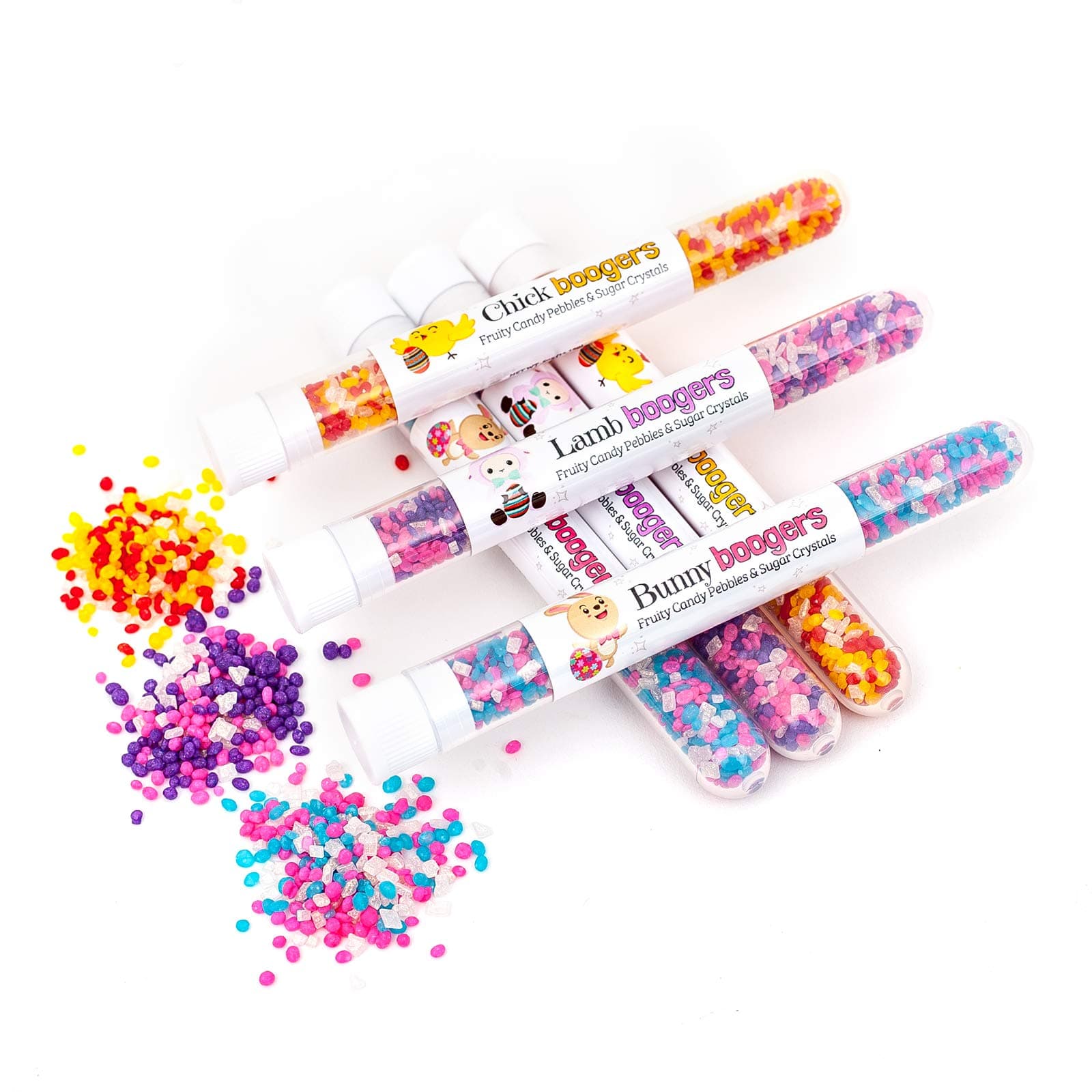 Sweets Indeed Easter Animal Boogers Candy, 6 Pack, Bunny, Lamb and Chick Boogers, Easter Basket Gift