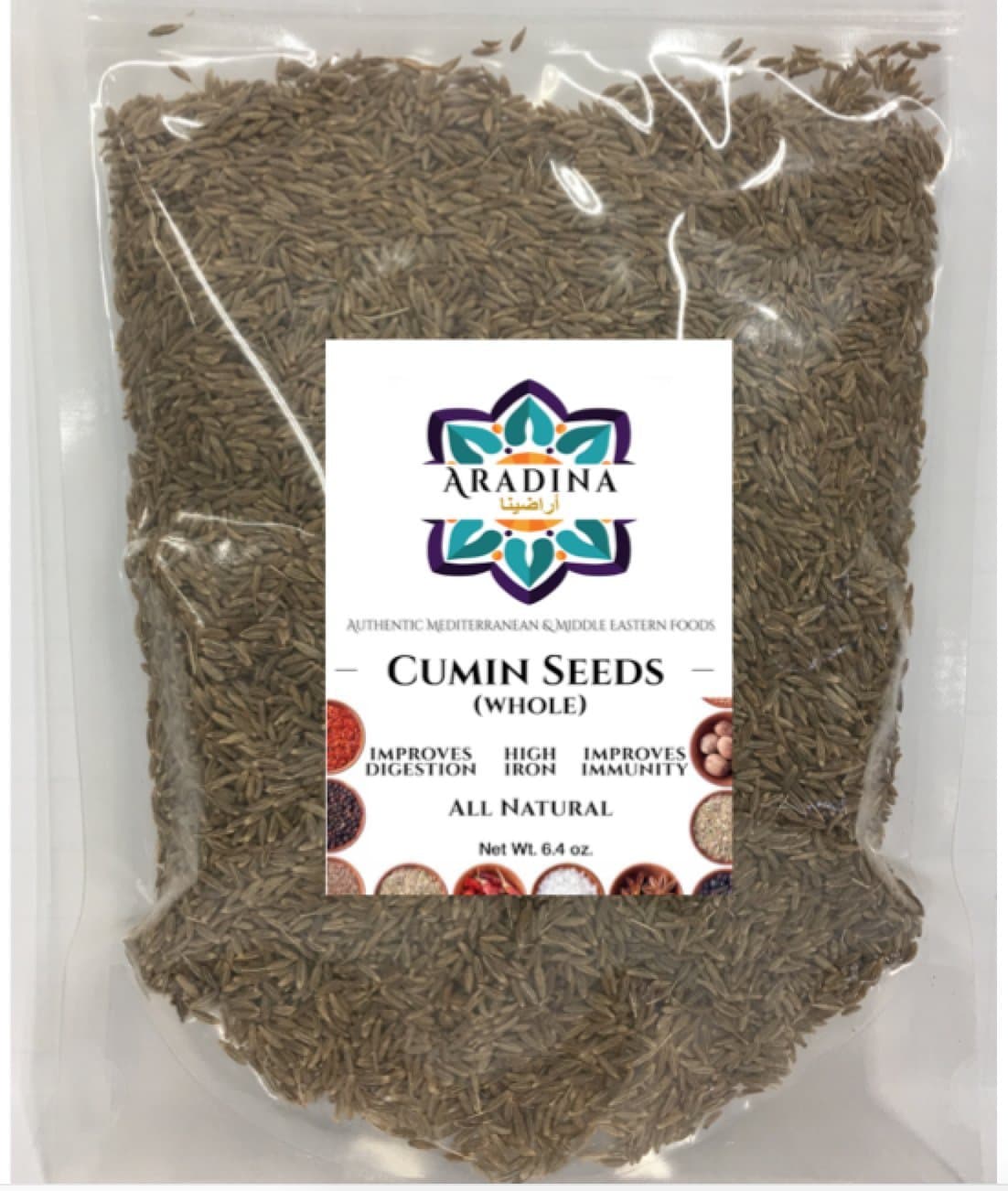 Aradina , Authentic Middle Eastern (Cumin Whole Seeds 6.4oz)