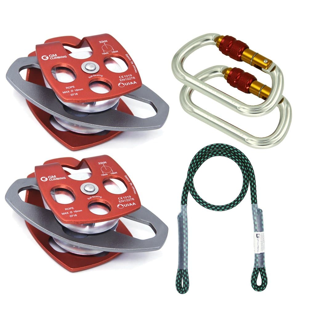 GM CLIMBING Hardware Kit for 5:1 Mechanical Advantage Pulley/Hauling/Dragging System Block and Tackle