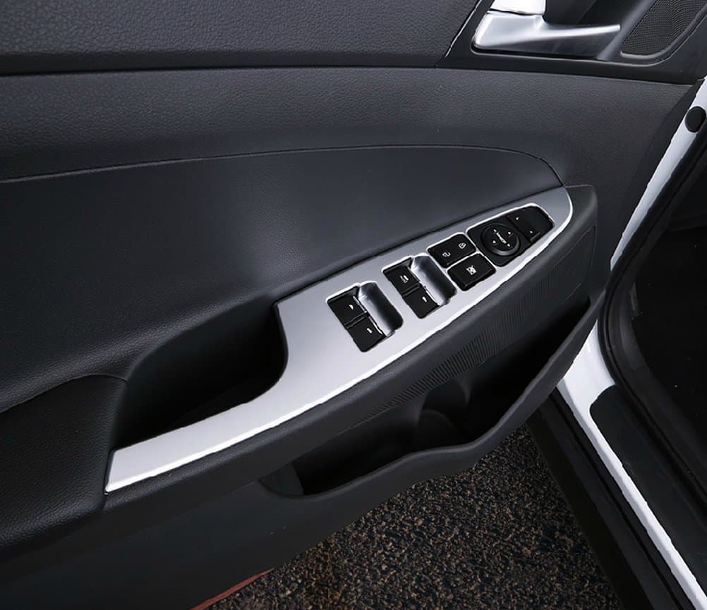 Generic Chrome Door Window Switch Panel Cover 4pcs for Hyundai Tucson 2016