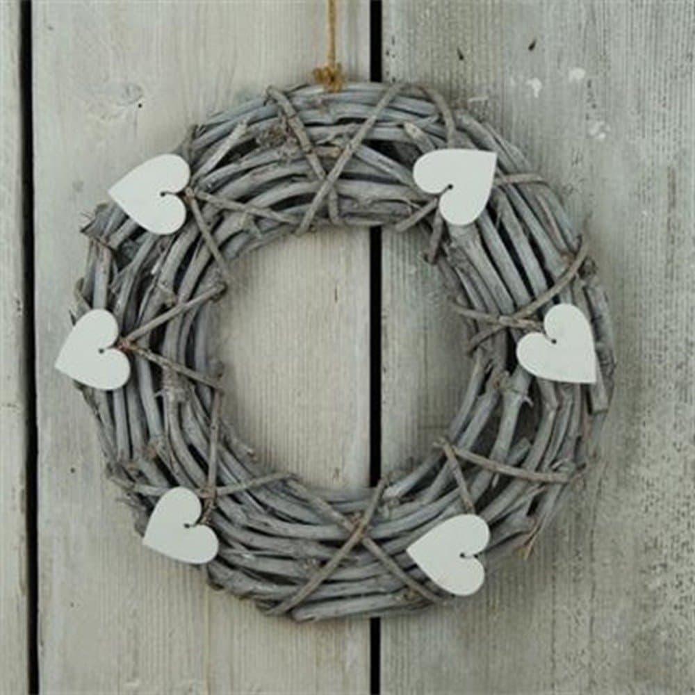 Gainsborough Giftware Willow Wreath – Grey Washed, grey / white, One Size