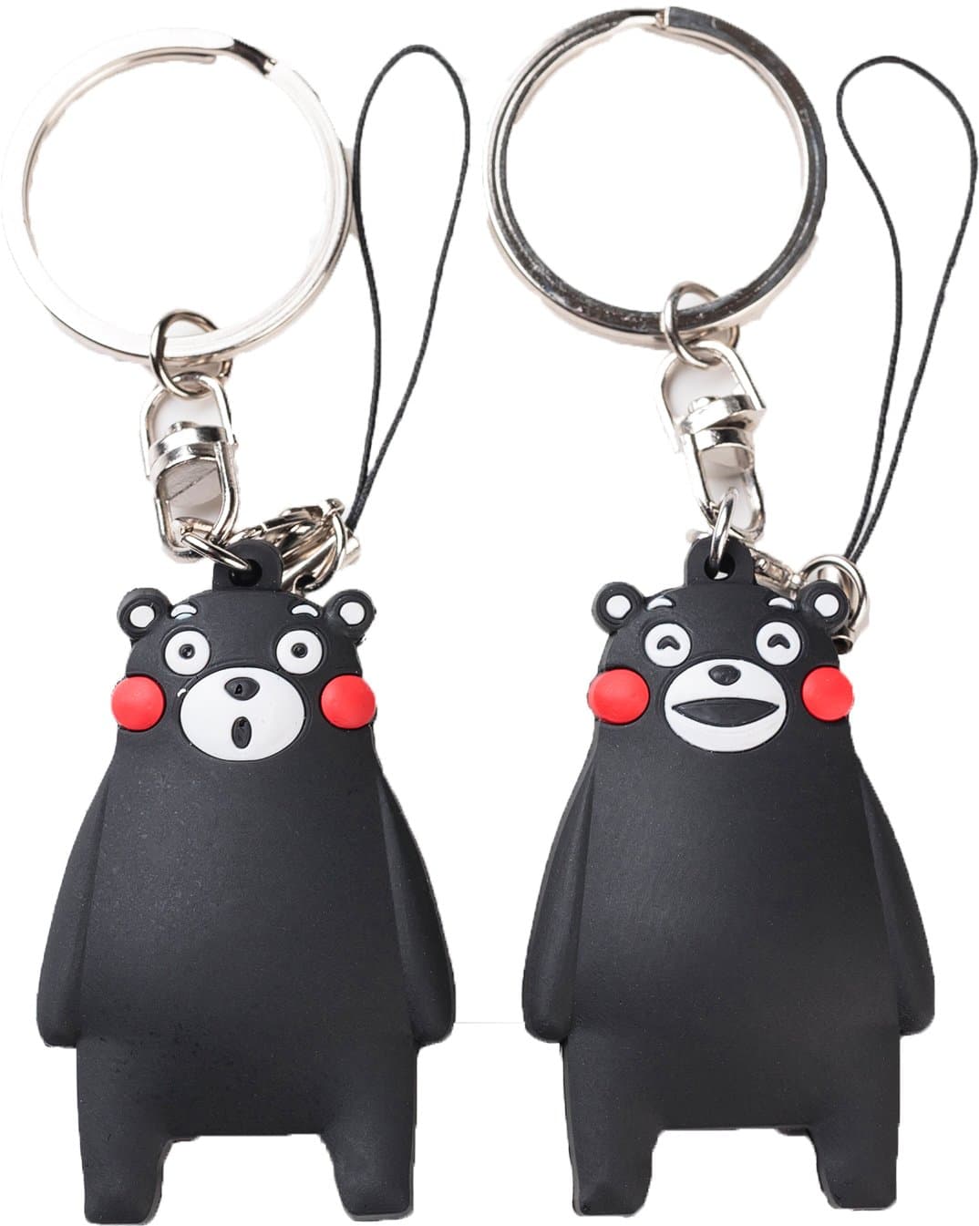 Solid strap / key chain / smile / surprise face / two sets of Kumamon / Kumamon goods / Kumamon (japan import)