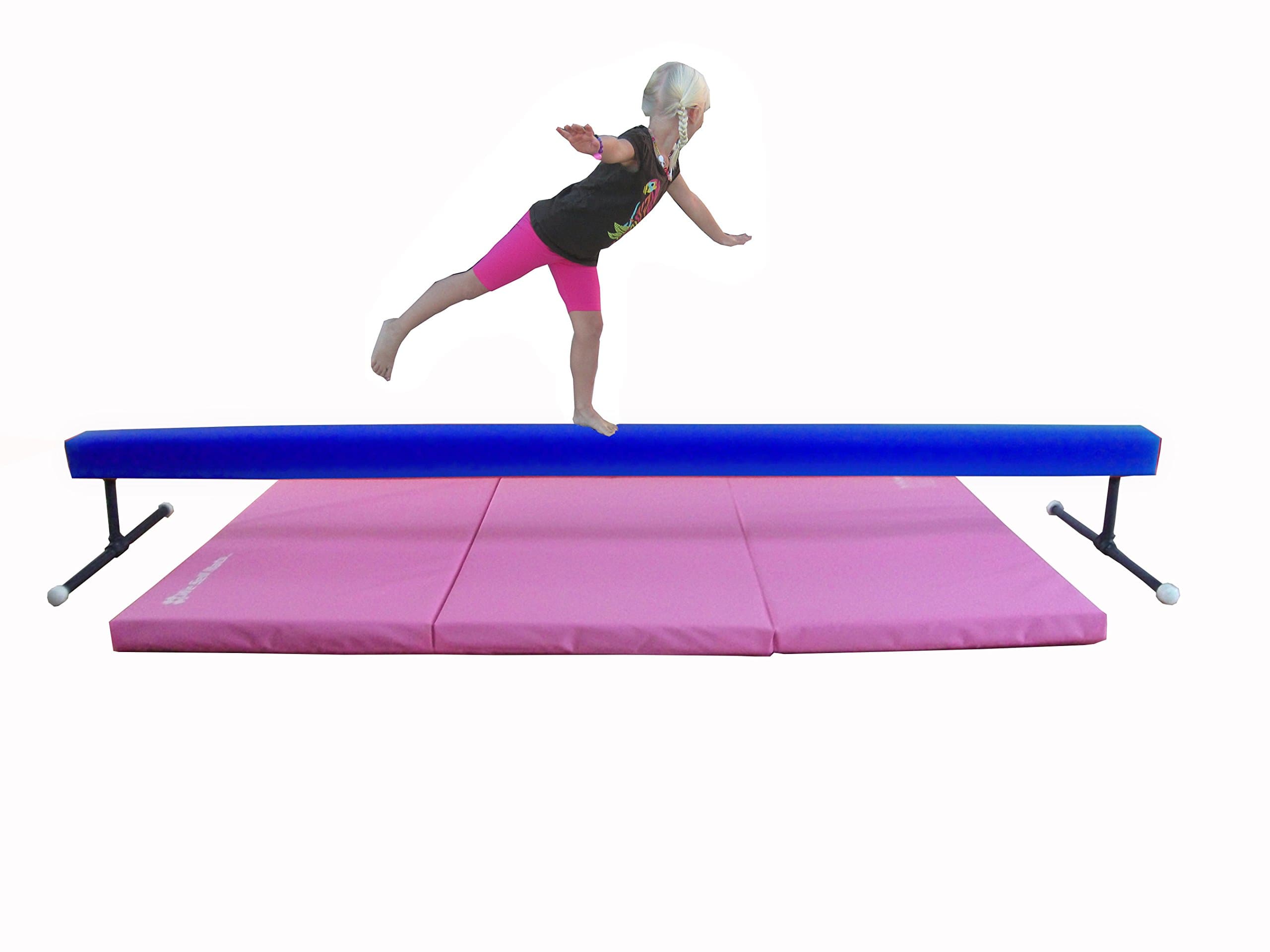Balance Beam Blue 1' - Gymnastics Mat Pink Combo