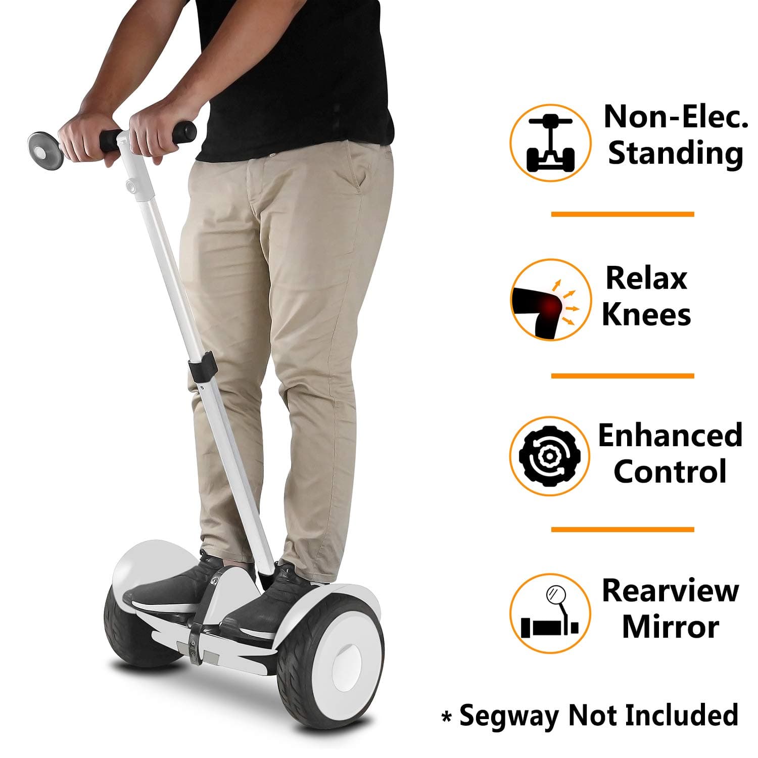 AUBESTKER Handlebar Kickstand Kit for Segway Ninebot S, Adjustable Height, Fit for Kids and Adults