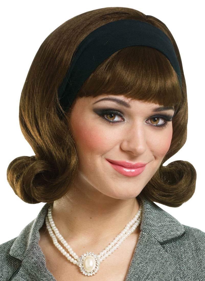 1950s Wig with Headband Costume Accessory