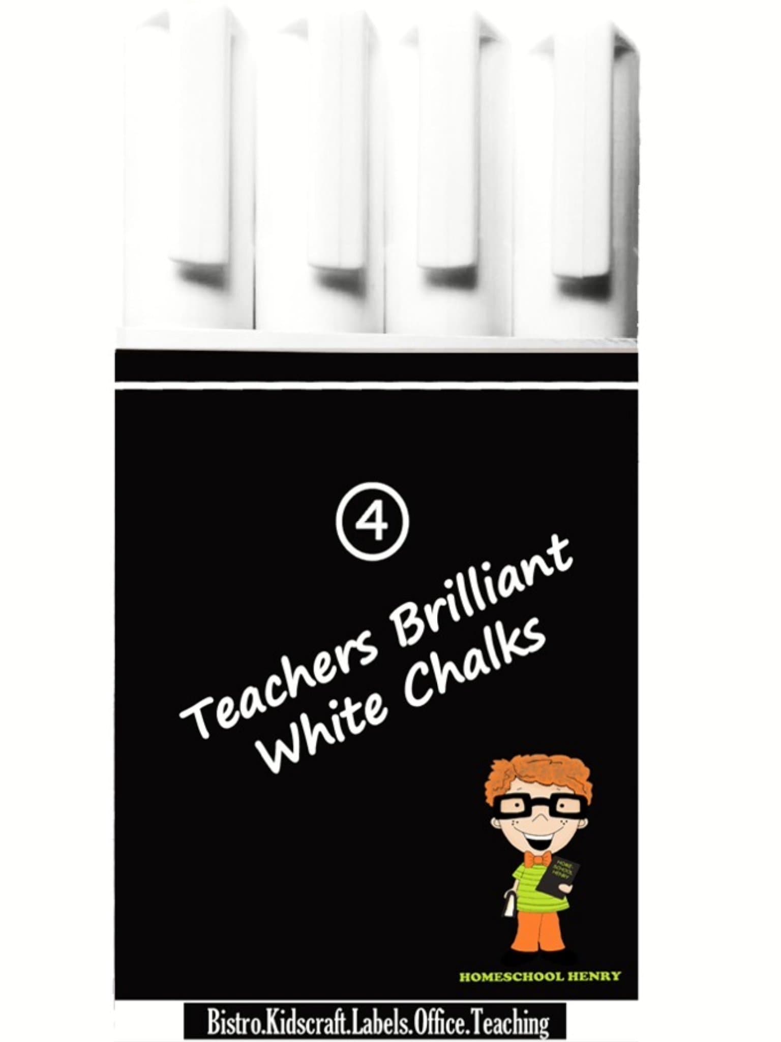 4 Teachers Brilliant White Chalk Marker