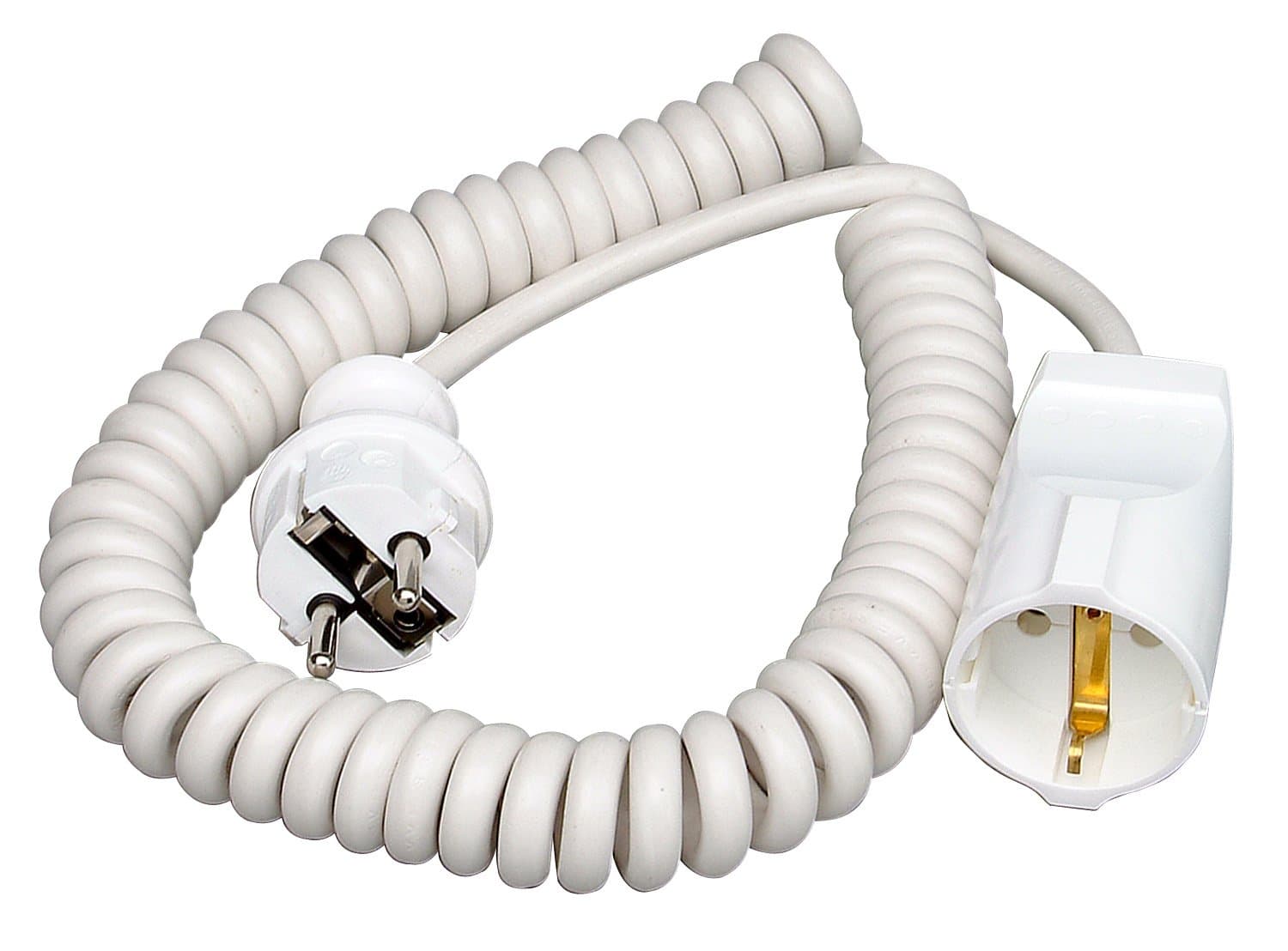 Kopp 140201091, spiral extension stretchable, 2.5 m, white