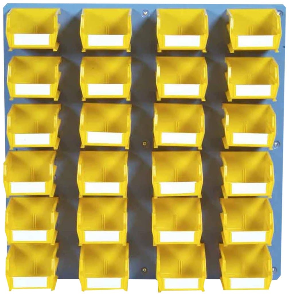 LocBin LP-210Y 18 Gauge Louvered Panel, Blue/Yellow
