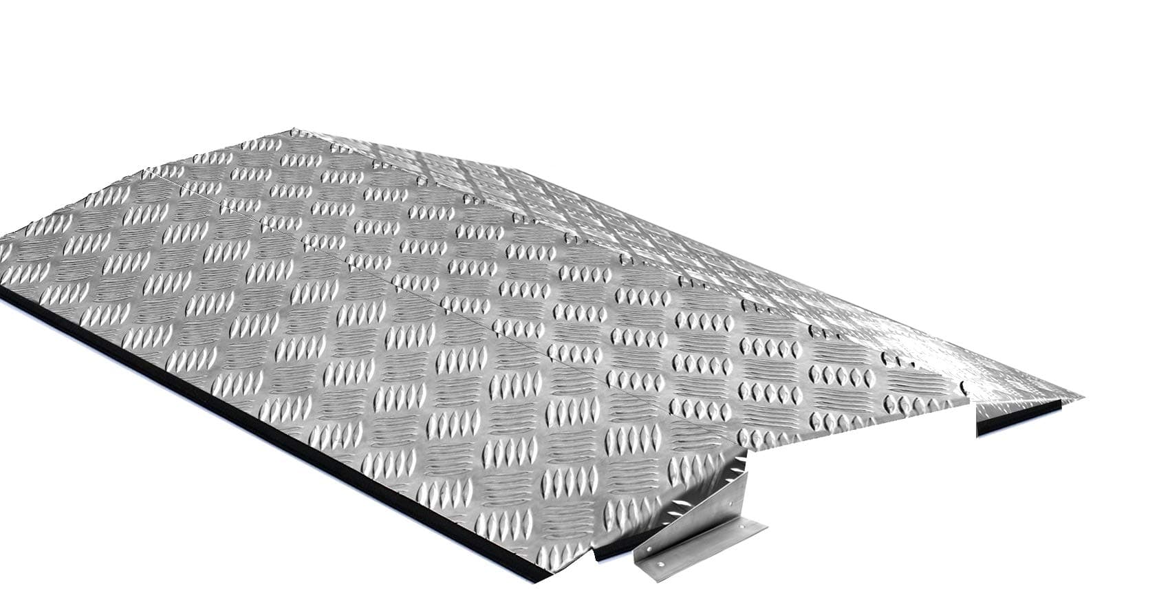 Door Ramp with Protective Edging Strip (Bridging Ramp with Strip and Fix Plates)