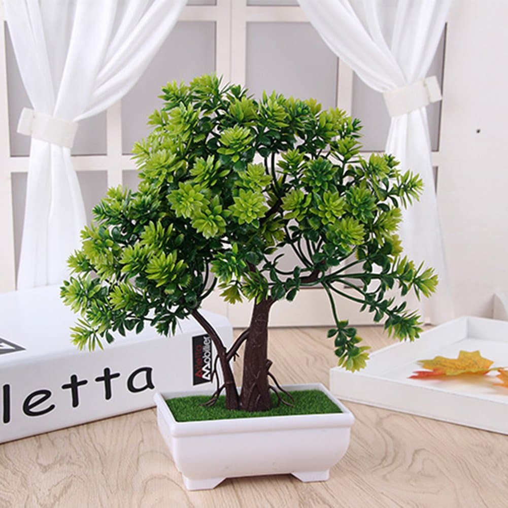 Lopkey Plastic Bonsai Trilogy Artificial Bonsai Tree 9 inch Tall
