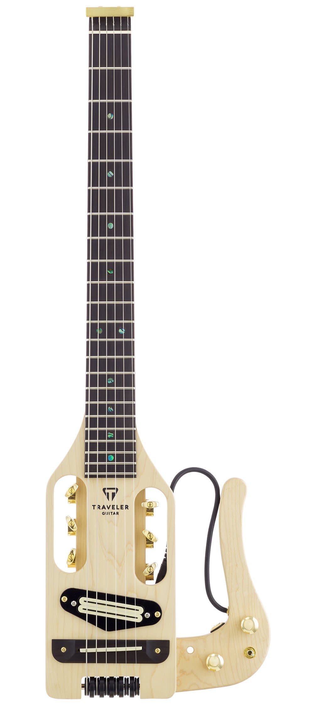 Traveler Guitar 6 String Solid-Body Electric Guitar, Right Handed, Natural Satin (PRO DLX MPL)