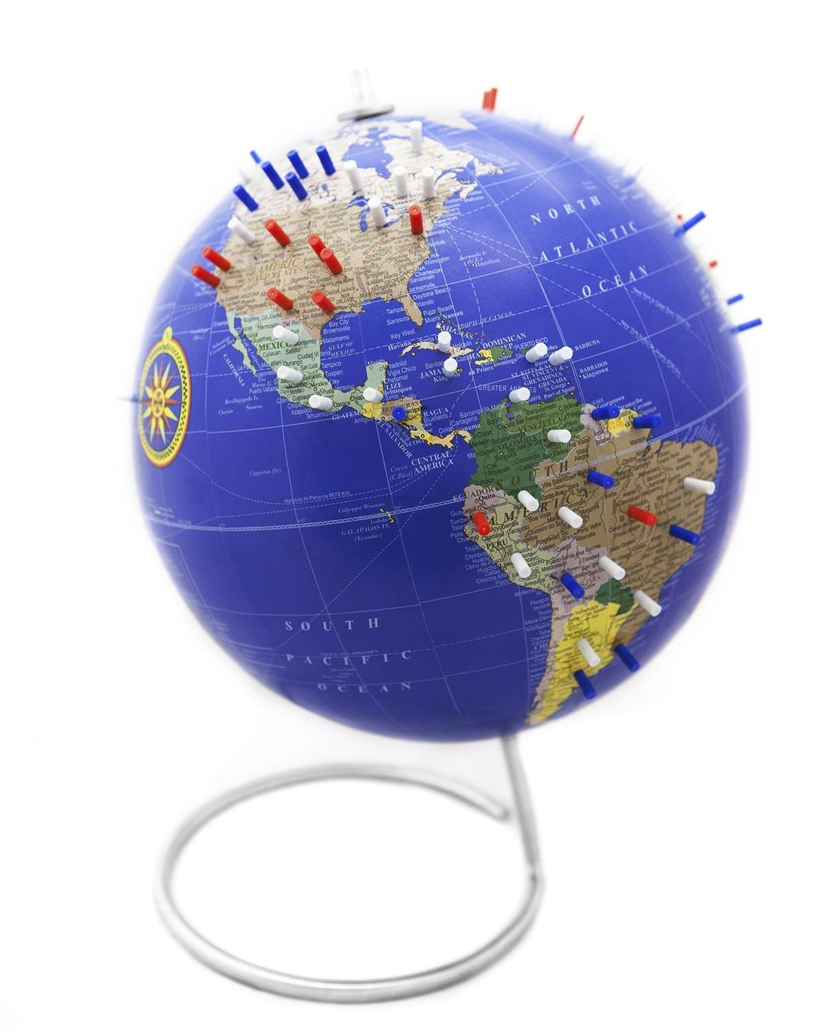 Bullseye Office Magnetic World Globe (Blue)