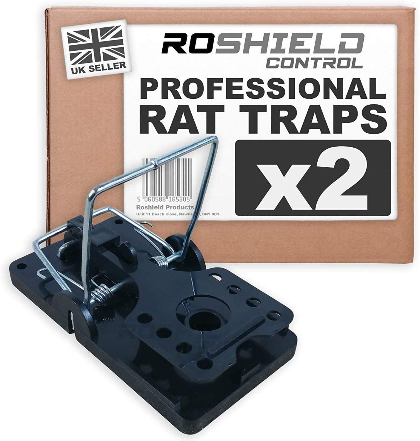 Roshield 2 x Rat Traps - Professional Heavy Duty Control Traps
