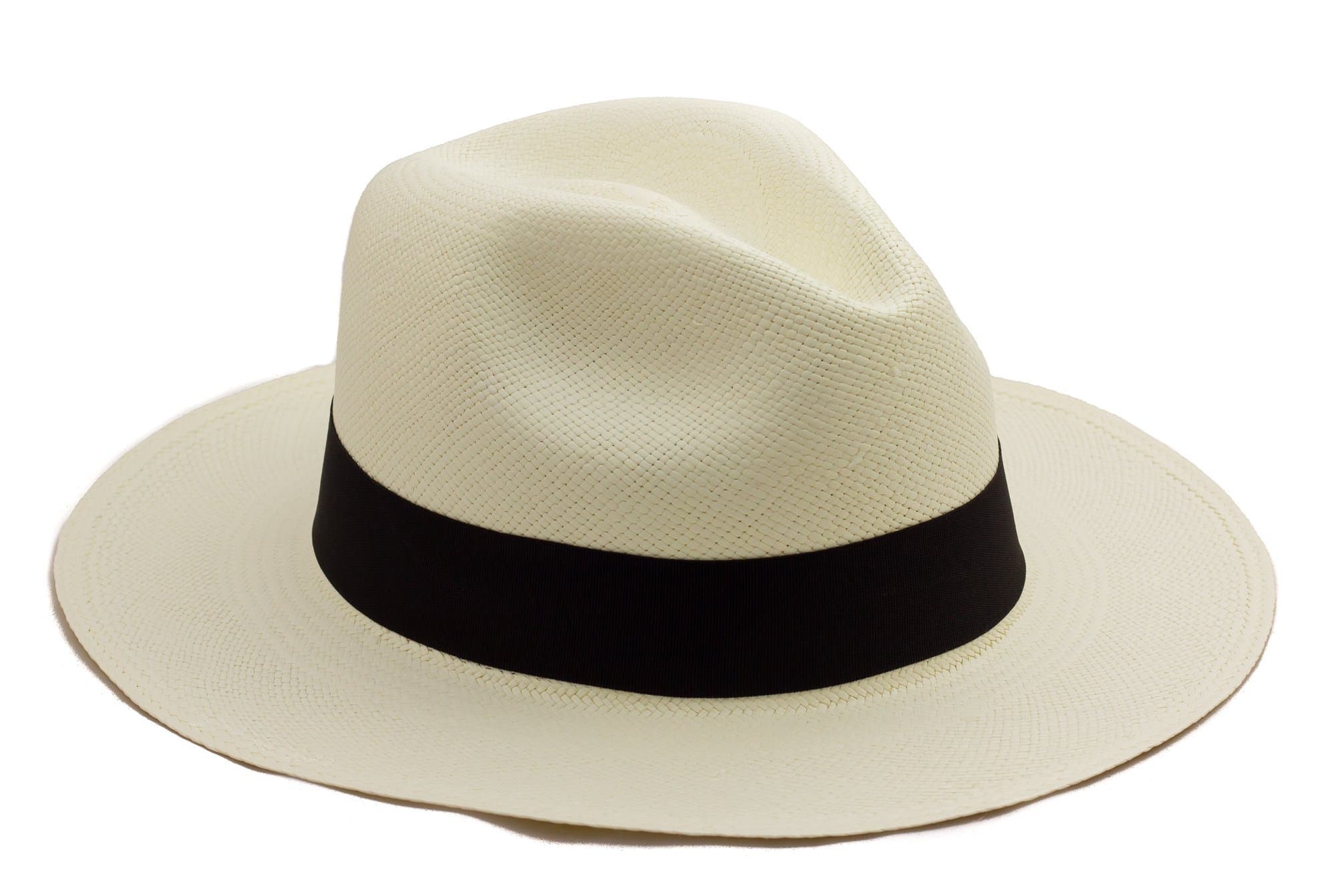 Tumia - Fedora Panama Hat - White or Natural - Lightweight Rollable Version.