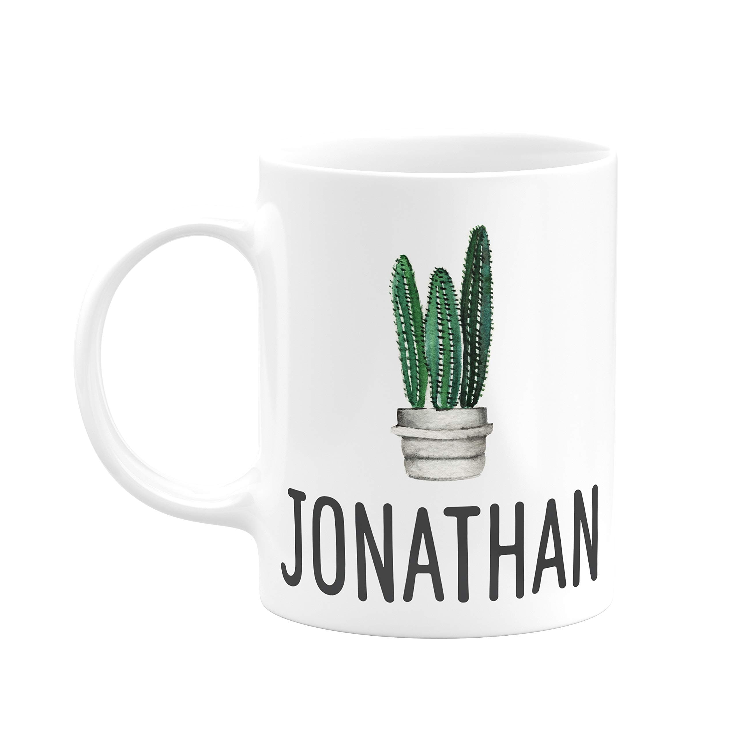 Personalized Cactus Coffee Mug with Your Name, 11 oz, Cactus Coffee Mug with Matching Coaster - Birthday Gifts, Mothers Day Gifts, Father's Day Gifts, Christmas Gifts, Grandma Grandpa Gifts