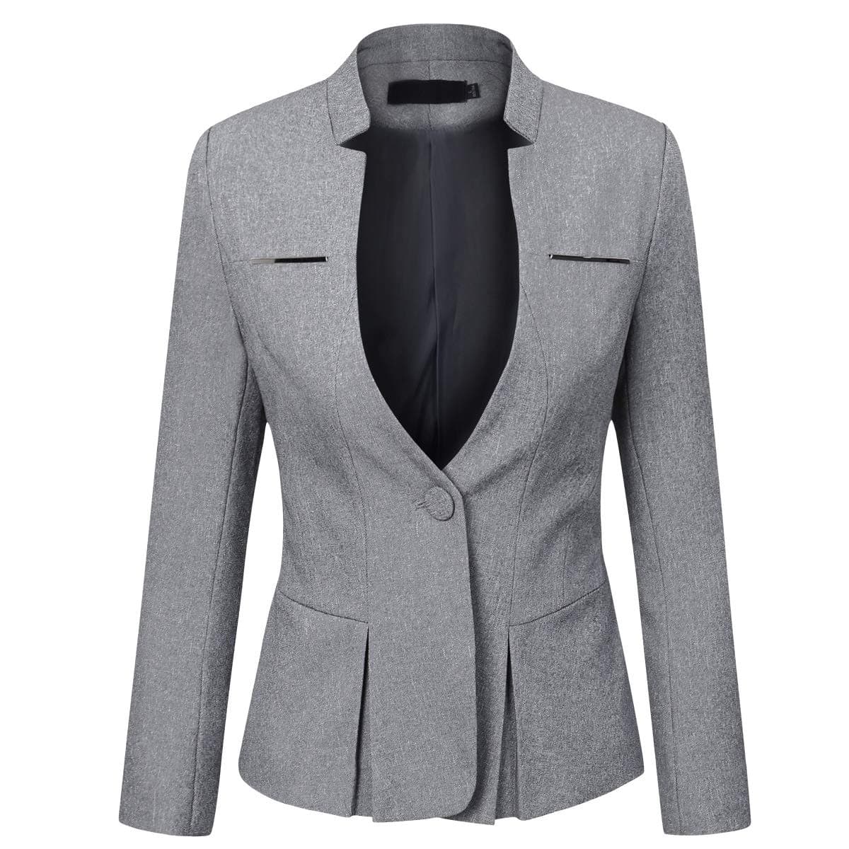 YYNUDAWomen's Slim Fit Blazer One Button Formal Work Office Elegant Suit Jacket Smart Jackets