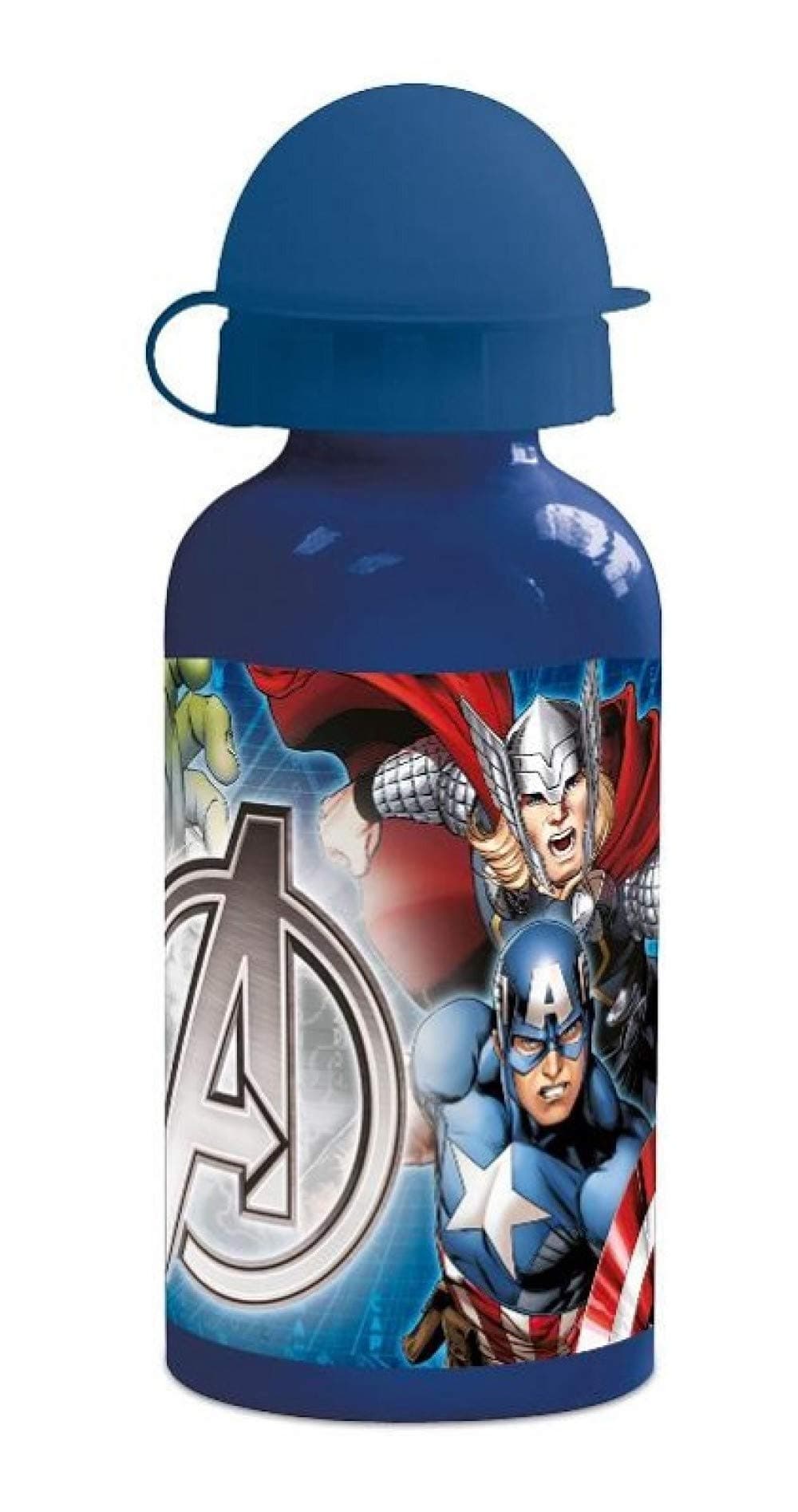 Marvels Avengers Aluminium Water Bottle Flask with Lid, 400ml