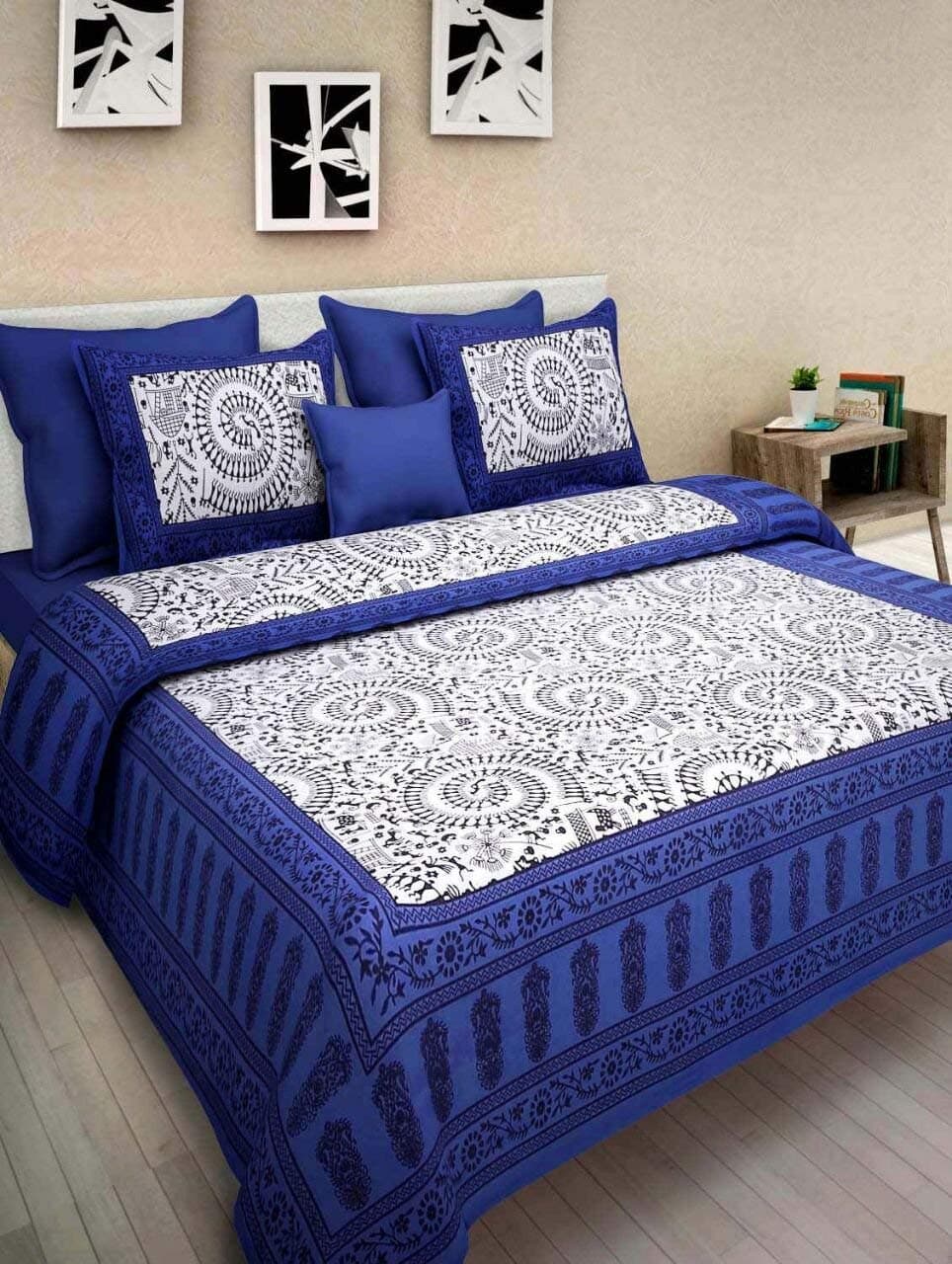 Cally Cotton 250 TC Bedsheet (King_Multicolour)