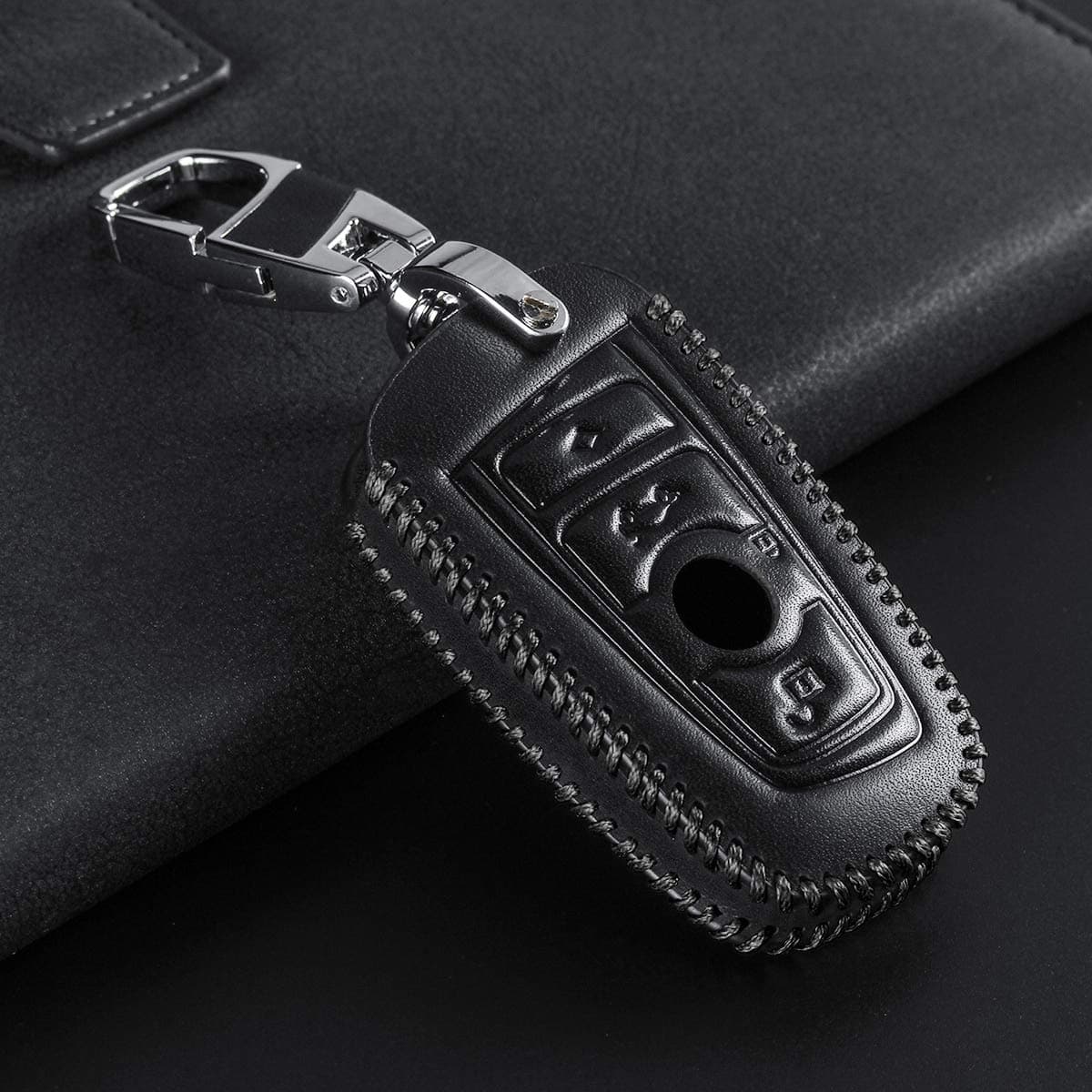 Remote case Genuine Leather key cover for BMW 5 GT F07 F10 F11 520 525 520I 530D E34 E60 E70 Chain Shell Keychain Keybag