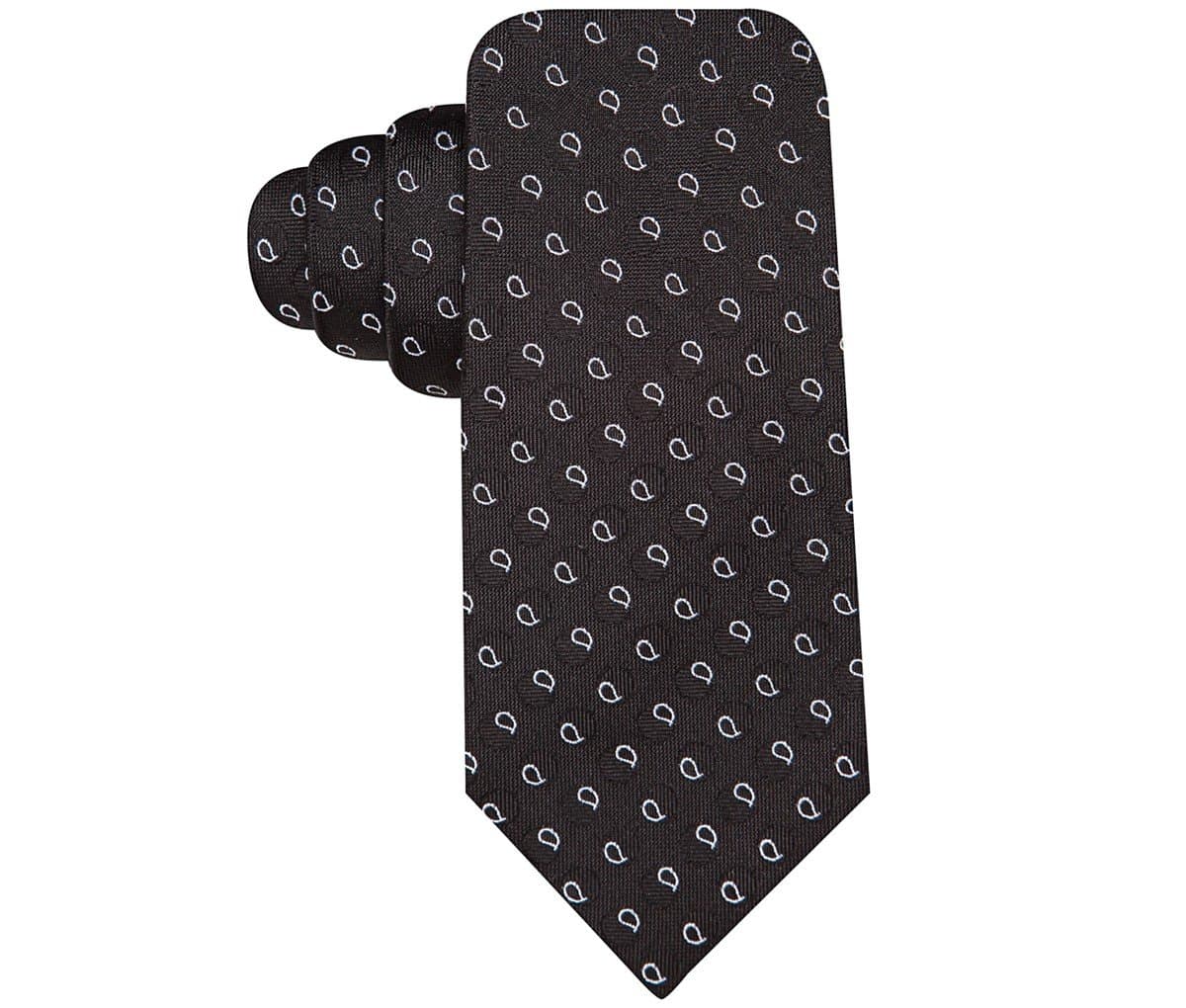 Ryan Seacrest Distinction Co-Host Pine Slim Tie, Black, OS
