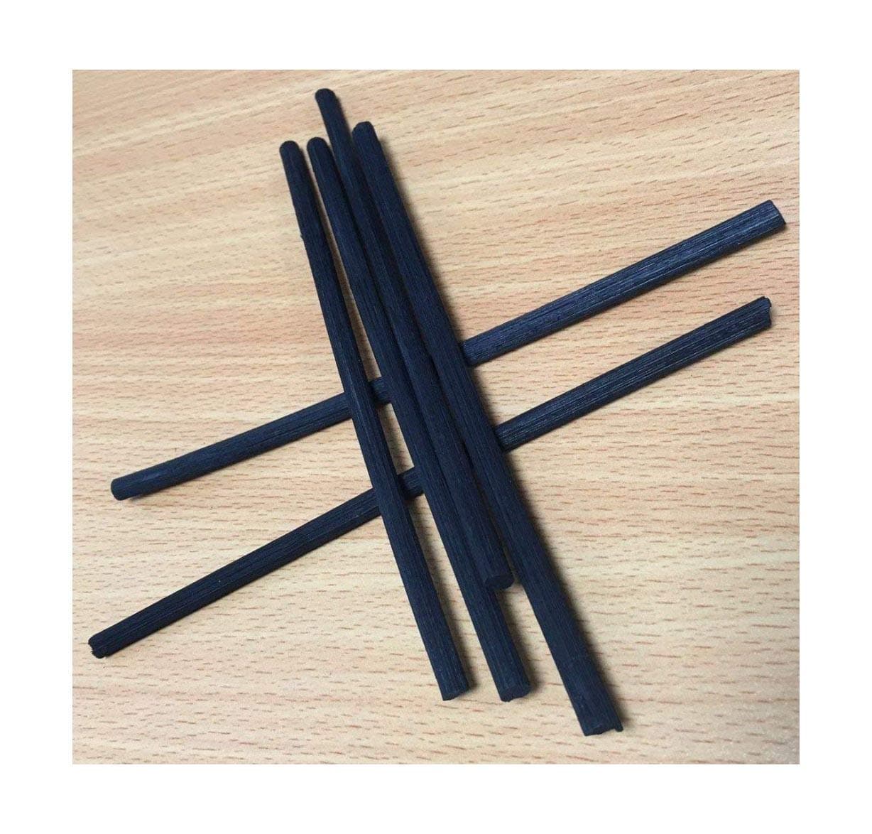 Extra Thick (approx 6 mm) Black Rattan Reeds (Approx 180 mm Long) (25)