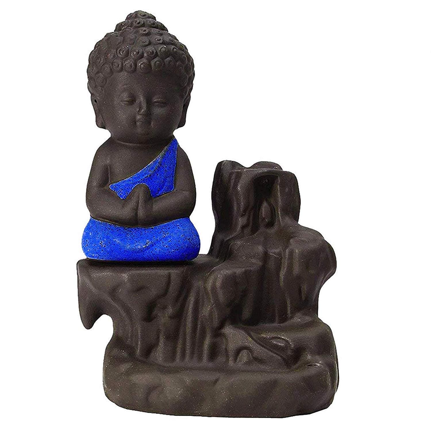 IT Beater Meditating Smoke Backflow Incense Burner with 10 Backflow Incense Sticks (Orange)