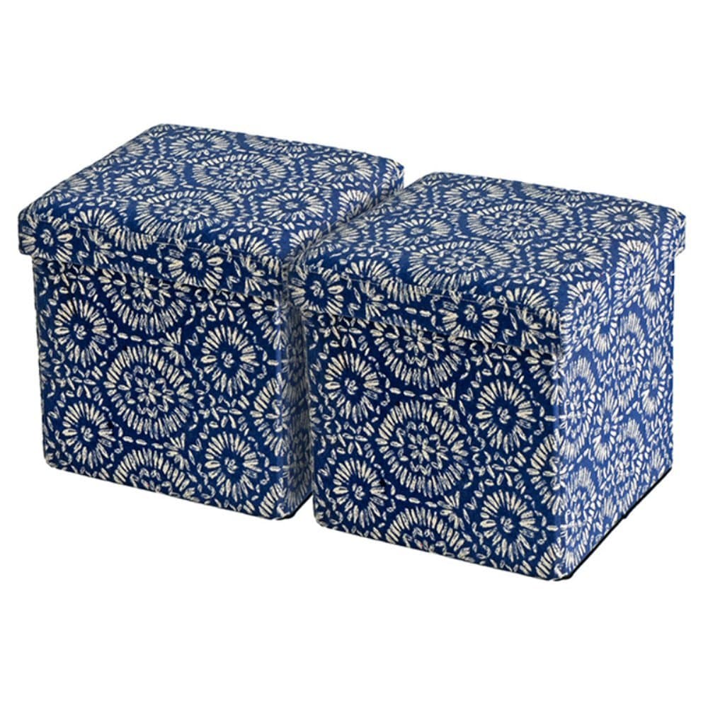 Creative Living 2FO-BLUE Indoor Storage Ottoman, Blue
