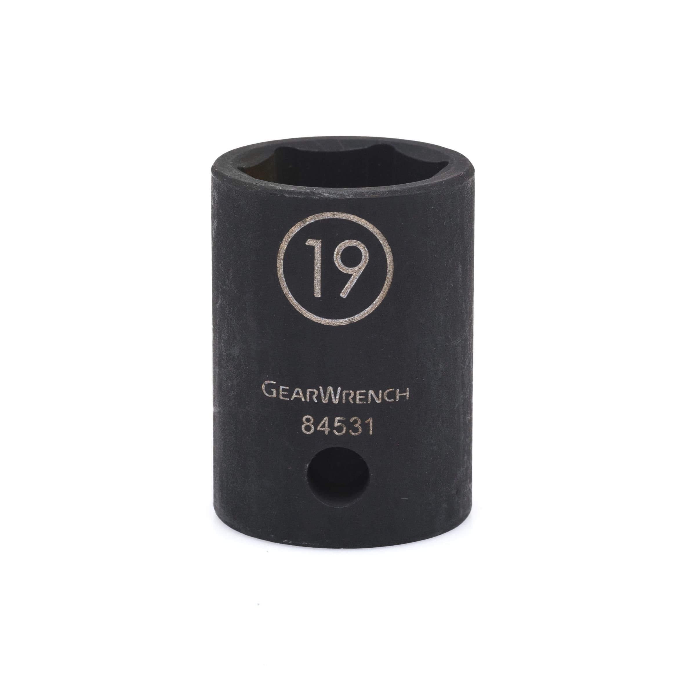 GEARWRENCH 1/2" Drive 6 Point Standard Impact Metric Socket 32mm - 84543N, Black