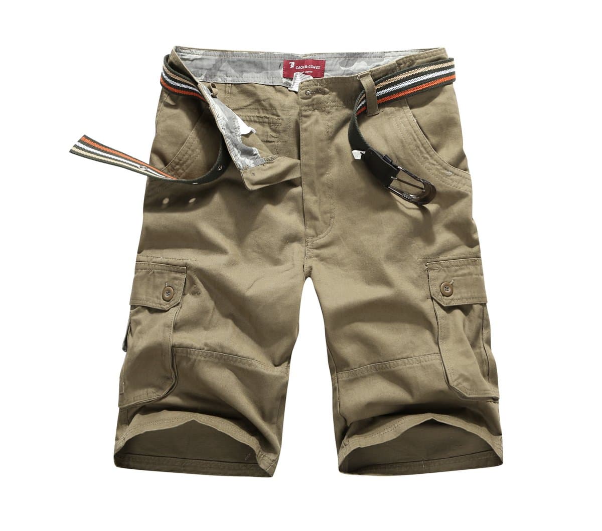 CANASOUR Mens Multi Pockets Jogger Capri Cargo Shorts