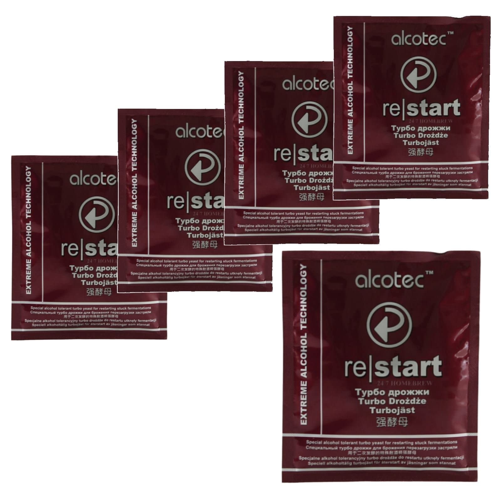 5X Re-Start Super Wine Yeast for Stuck Fermentations 25L Add Direct - 49g