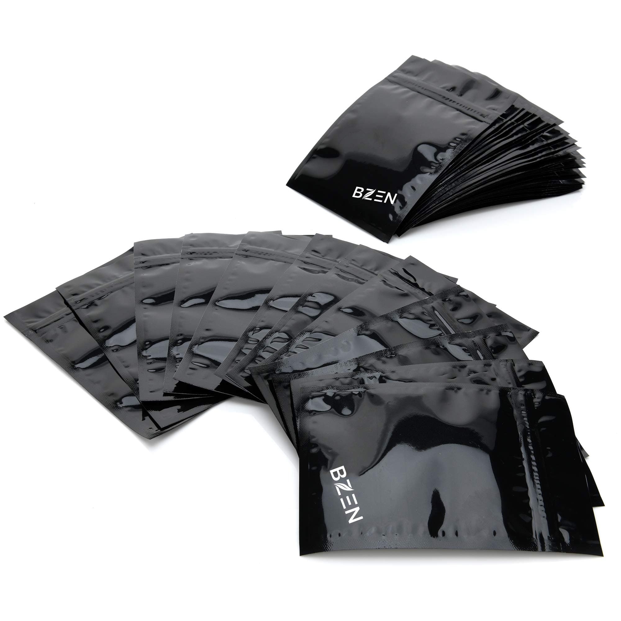 Pack of 40 Premium Smell Proof Plastic Bags 4 x 6 Inches. Zip Lock Resealable and Reusable. Keeps Odors Locked Inside. Moisture Resistant. Preserves Teas, Coffee, Herbs, Spices Fresh for Months