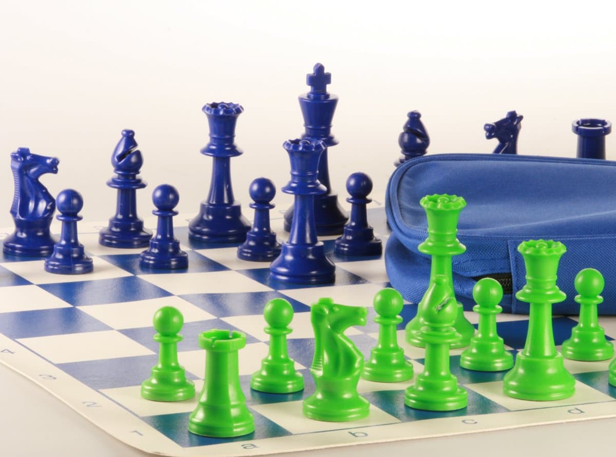 Club Chess Set Color Combo 2 - Green and Blue
