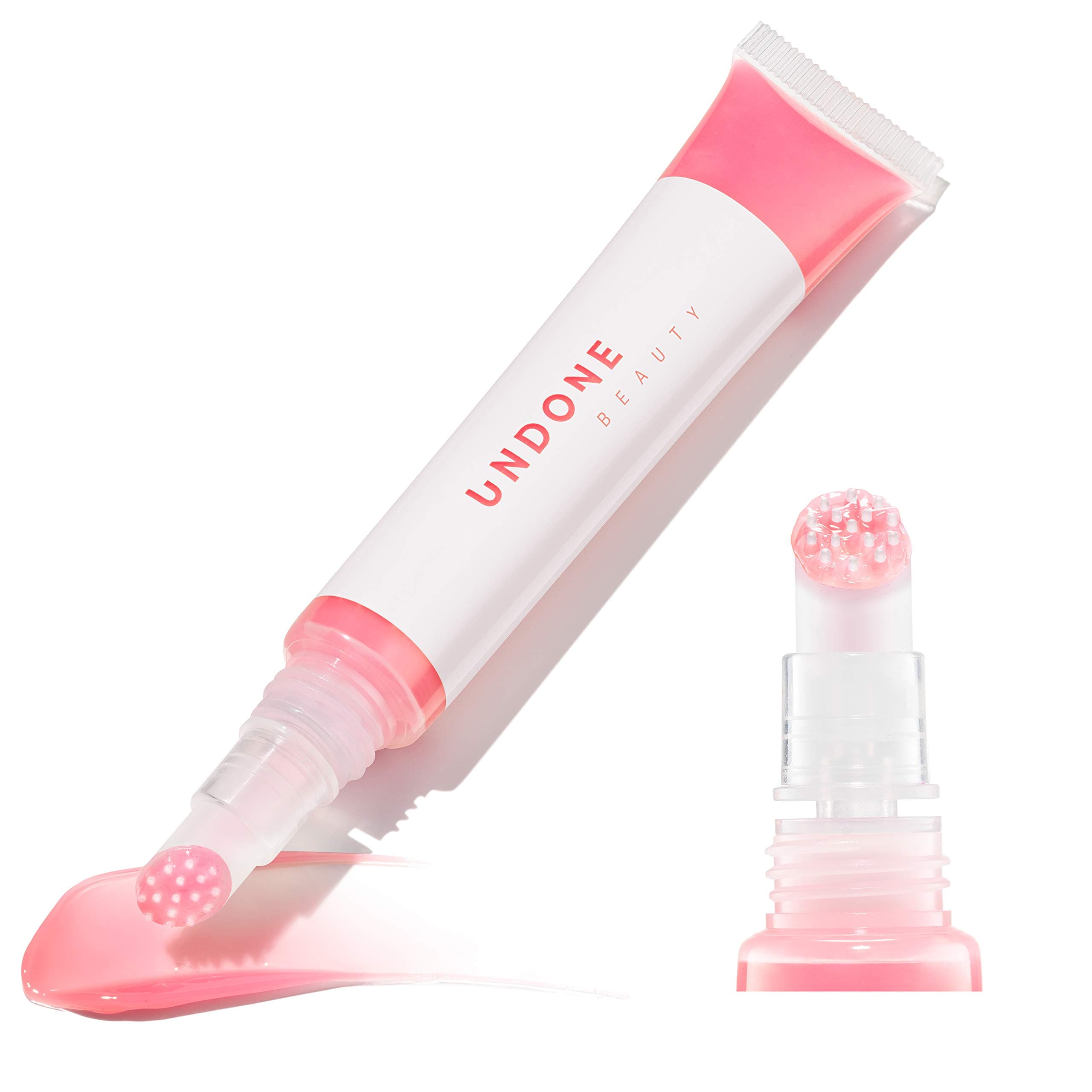 Moisturizing Sheer Balm Lip Tint with Exfoliating Tip for Gentle Dry Skin Removal - UNDONE BEAUTY Lip Life. Natural Shea, Jojoba & Rose Hip for Lip Smoothing. Tinted Non-Sticky Gloss. BABY PINK