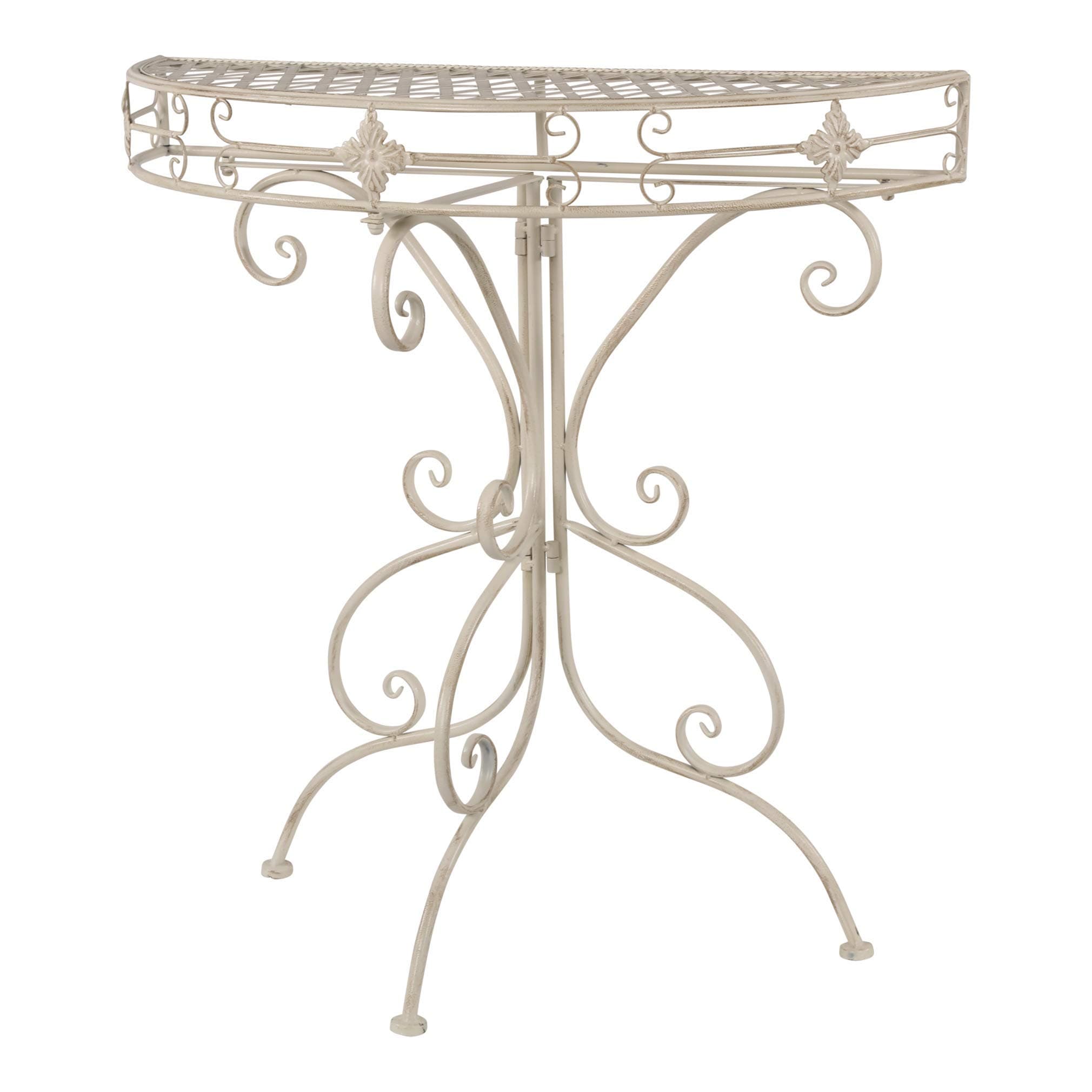 Side Table Sidetable Garden Balcony Table Shabby Chic Country House 83 cm Alt weiß