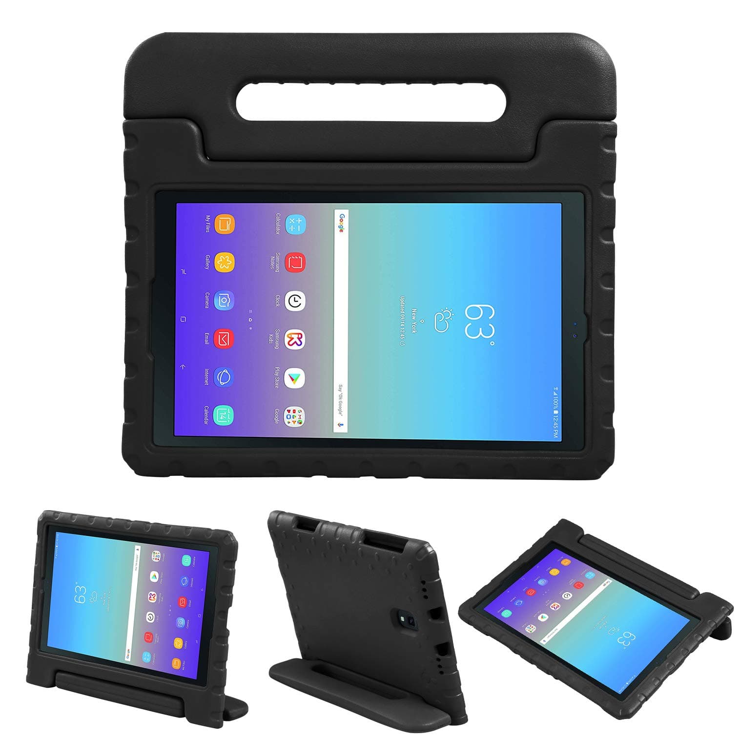 NEWSTYLE Kids Case for Galaxy Tab A 10.5 2018 Model SM-T590/T595/T597, Light Weight Shockproof Handle Stand Kids Friendly Case Cover for Samsung Galaxy Tab A 10.5-inch 2018 Released Tablet (Black)