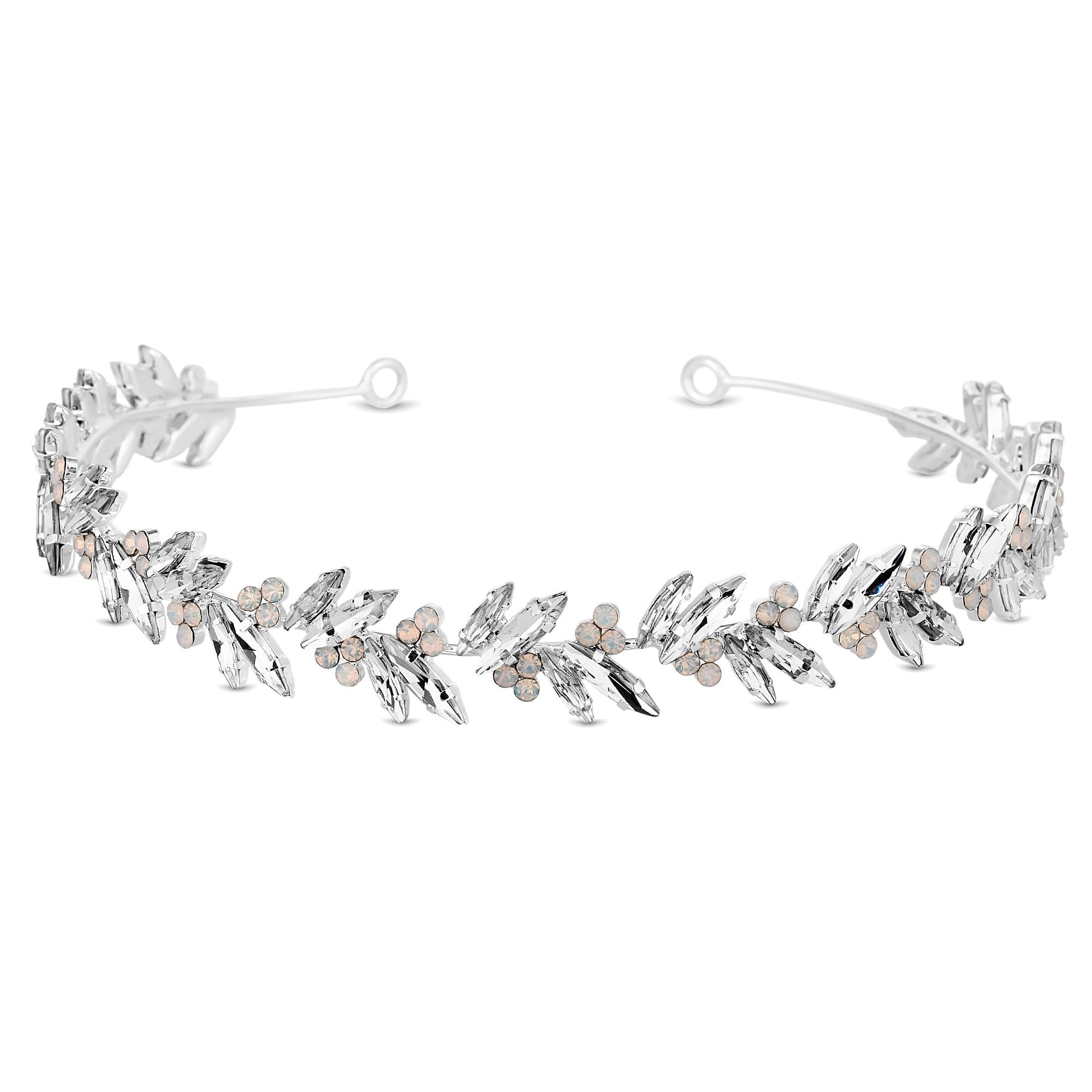 Jon Richard Women's Crystal Feather Headband