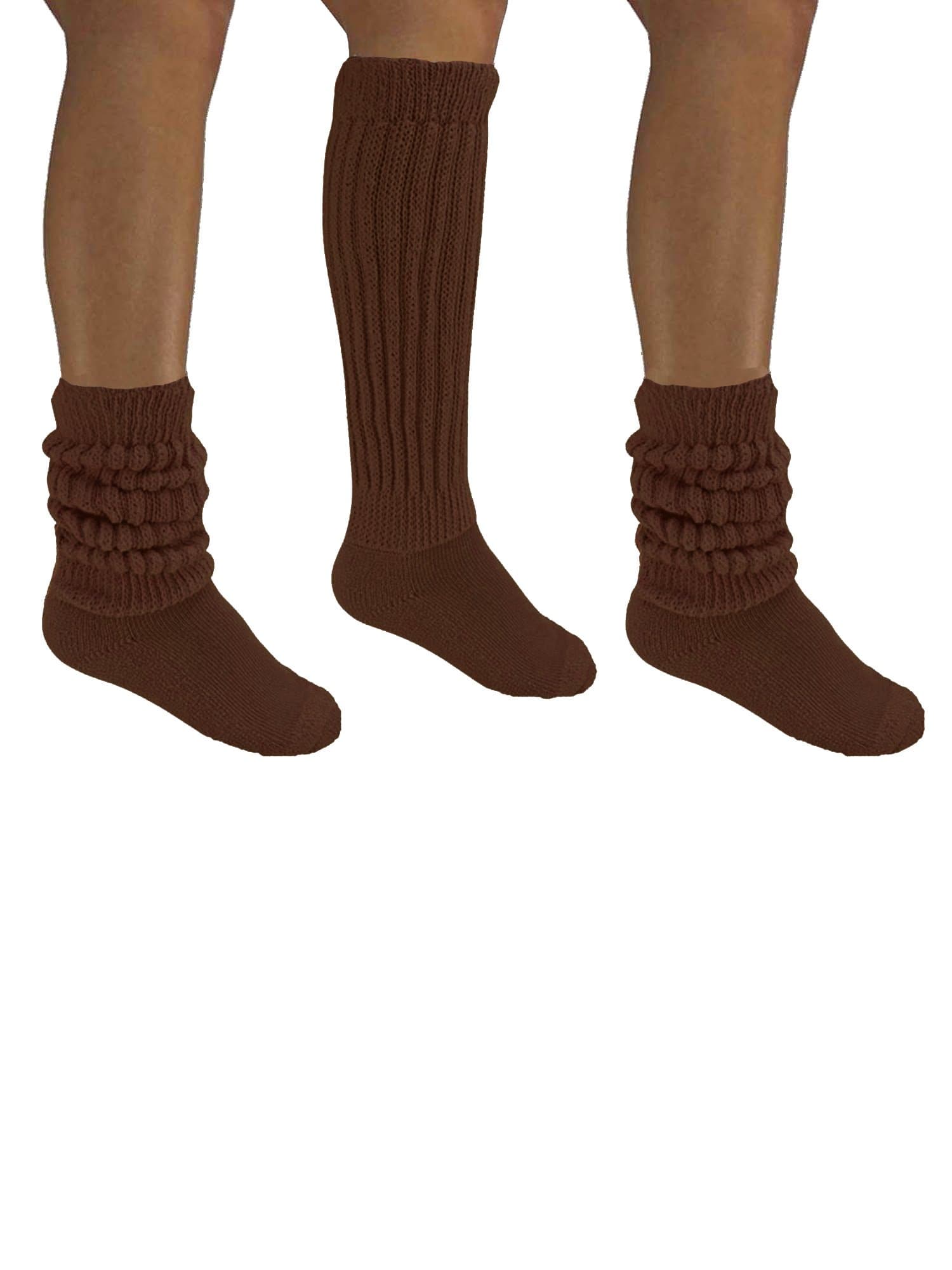 All Cotton 3 Pack Extra Heavy Slouch Socks Made In USA