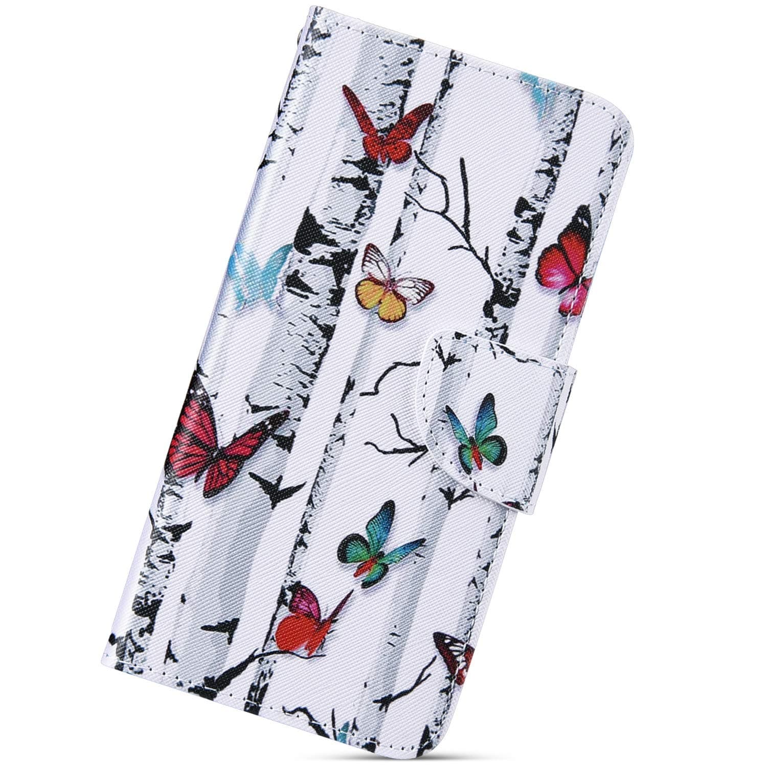 Samsung Galaxy Note 8,KunyFond for Samsung Galaxy Note 8 Case,Painted Cute Pattern PU Leather Flip Wallet with [Card Slots][Magnetic Closure] Stand Function TPU Inner Stand Case,Butterfly and tree