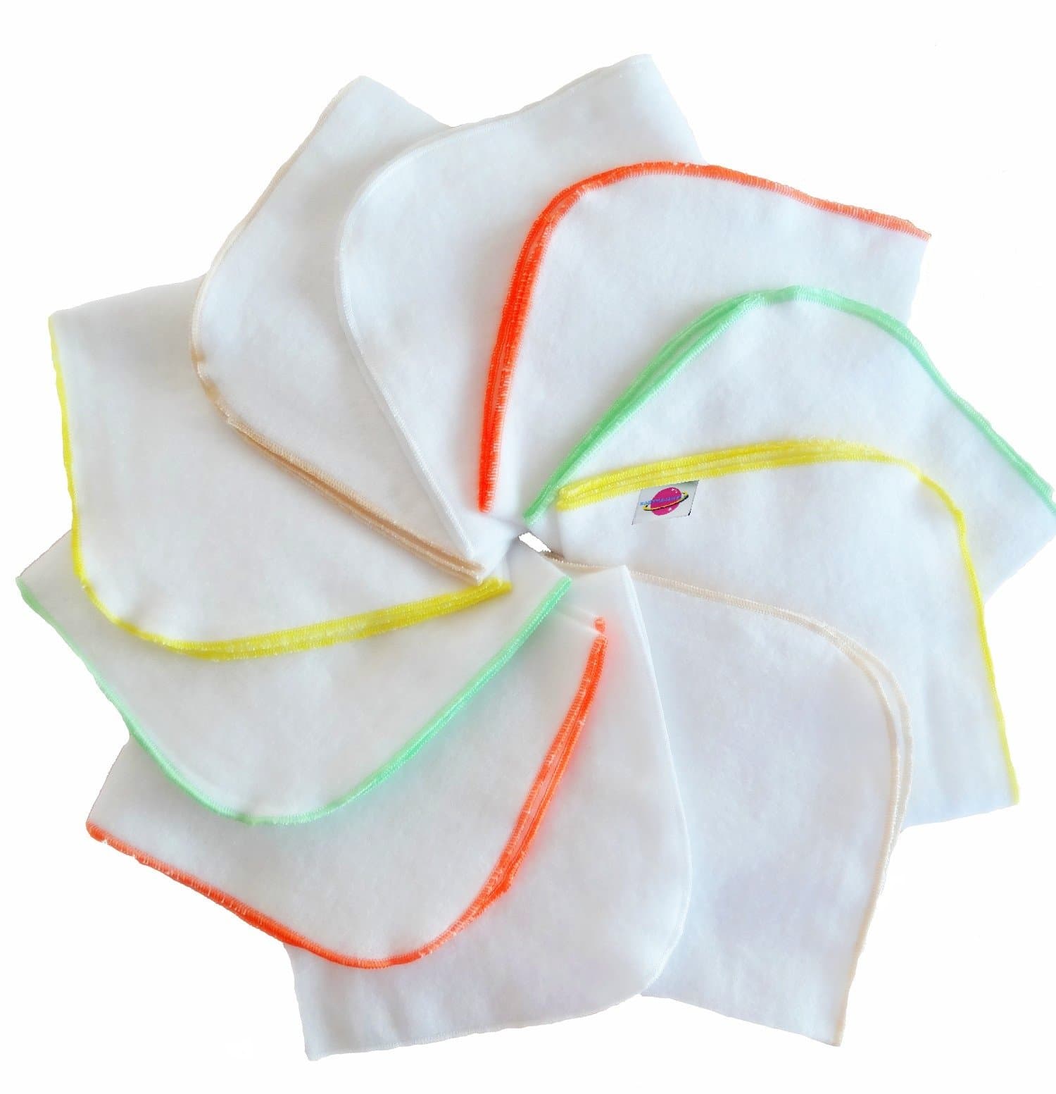 Molleton Flannel wash Cloths 25/25, Pack of 10 Plain