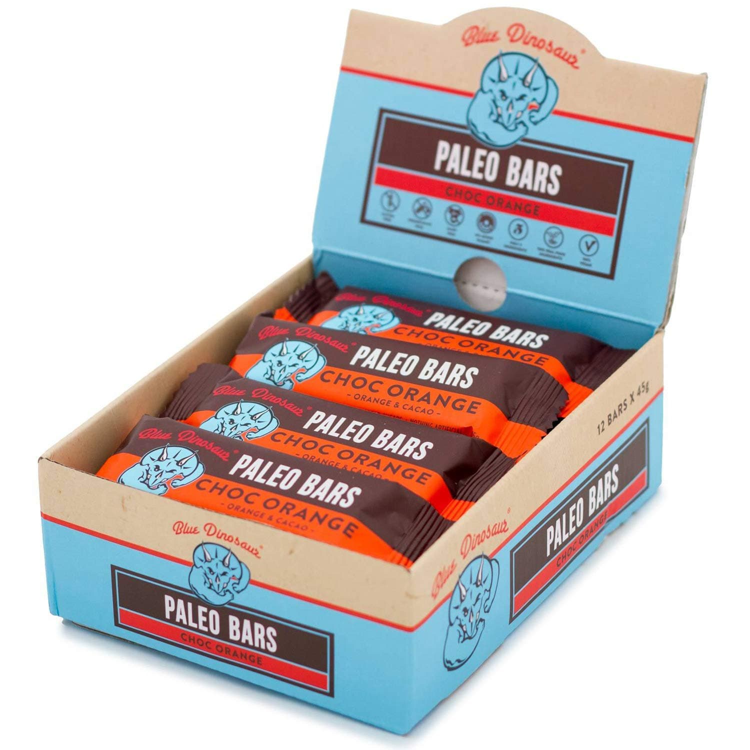 Blue Dinosaur Paleo Bars Choc Orange 45g
