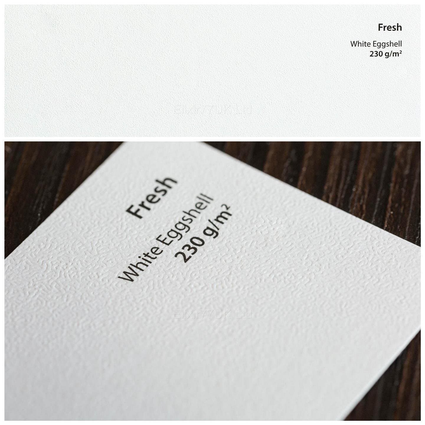 Elixir77UK A5 230gsm Craft Paper Card Fresh White Eggshell Embossed Textured Double Sided 25 Sheets Pack