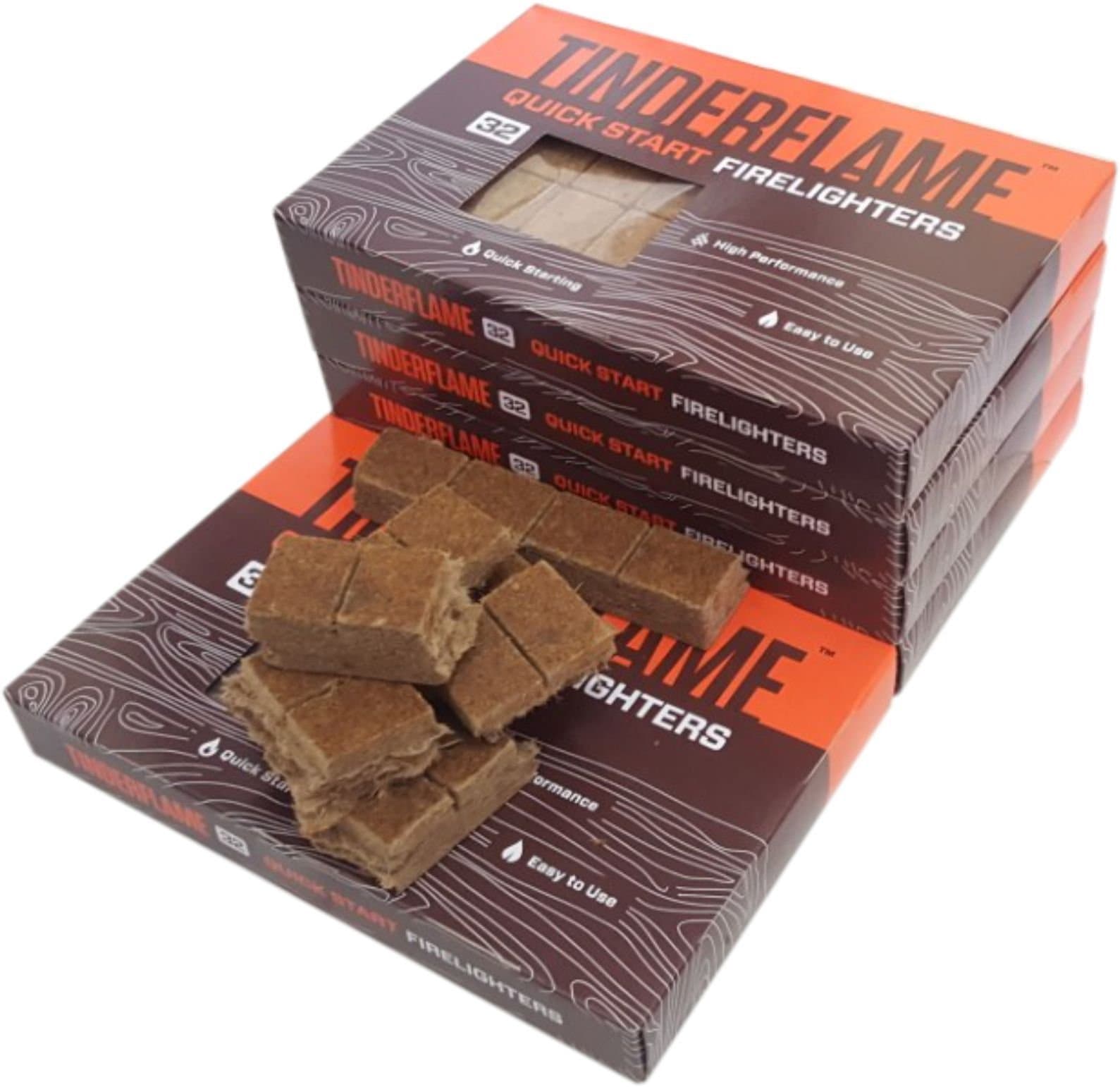 Tinder Flame FireLighters Quickfire Bulk Burners BBQ (320pc 10 Box)