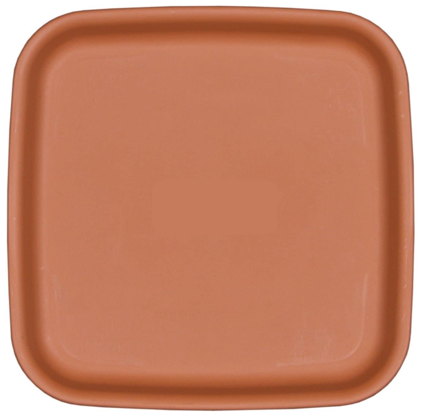 Muddy Hands Square Small/Large Plastic Plant Pot Saucers Planter Water Tray Base (42cm, Terracotta)