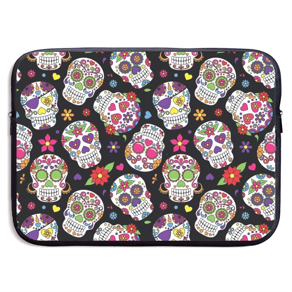 Laptop Case Bag Sugar Skull Laptop Computer Tablet Sleeve Cover Briefcase 15 Inch