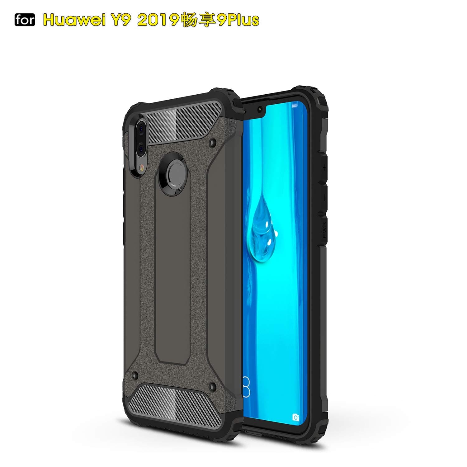 DAMONDY for Huawei Y9 2019 Case, Huawei Enjoy 9 Plus Case, [Phantom Armor] 360 Degree Power Ful Slim Rugged Design Dual Layer Heavy Duty Hybrid Protection for Huawei Y9 2019-bronze