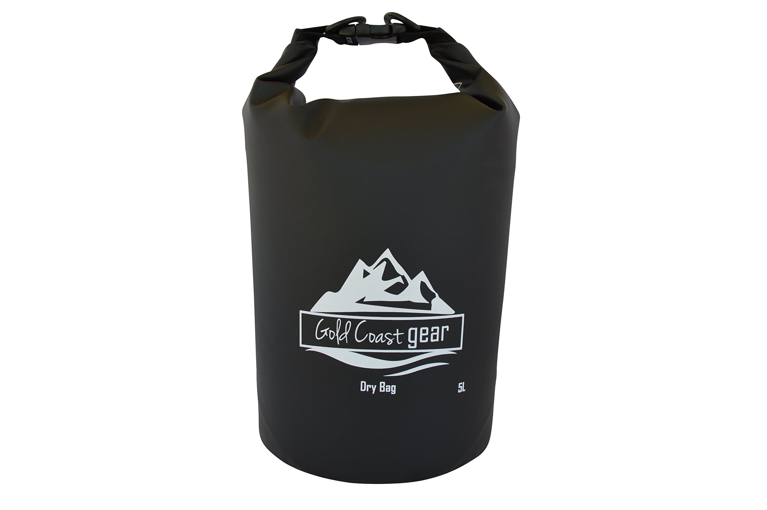 Gold Coast gear Dry Bag Roll Top Waterproof Sack - Multiple Sizes & Colors Includes Shoulder Strap - Best for Camping, Hiking, Kayaking, Fishing, Canoeing, Paddle Boarding, Outdoor Sports and Rafting