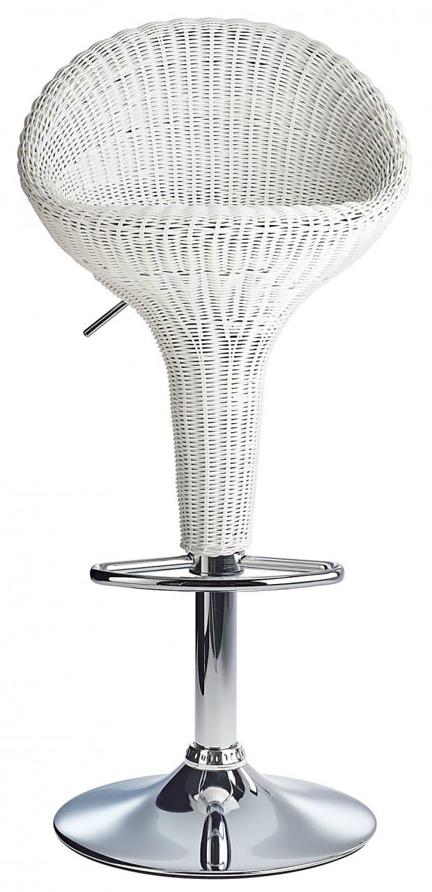Costantino Rattan Bar Stool (White)