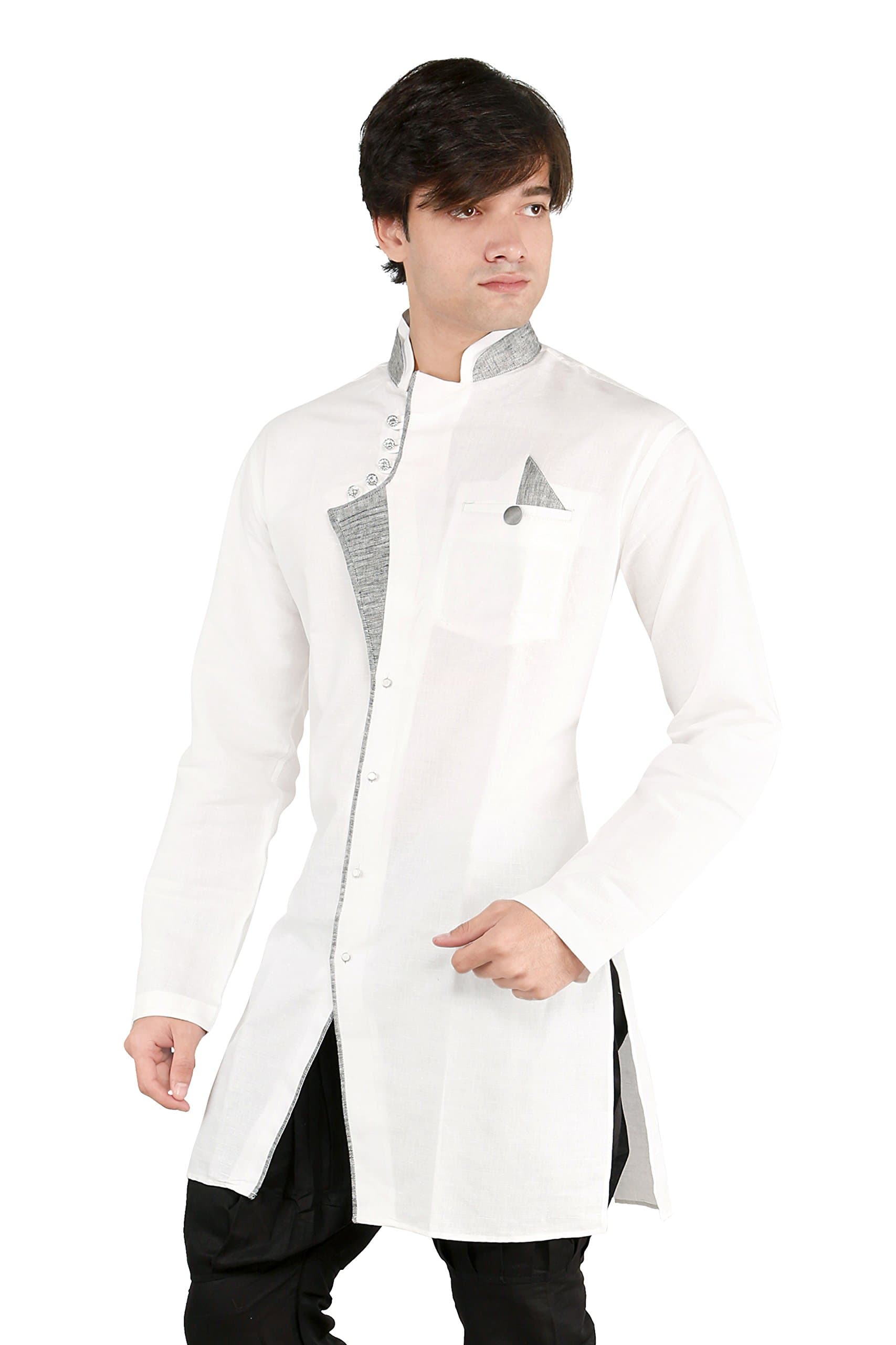 NEW LOOKS Men's Linen Regular Kurta