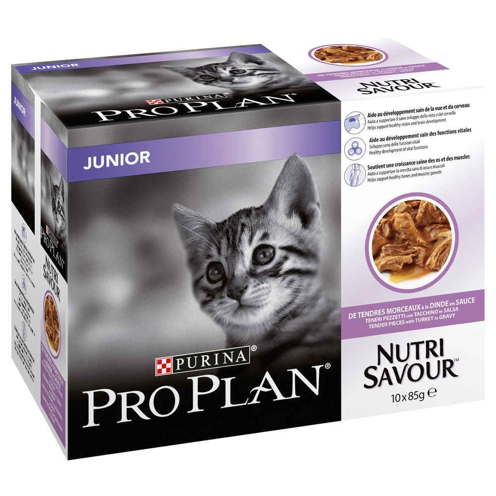 Purina Pro Plan Cat NutriSavour - Junior - 10 x 85 g Pouches